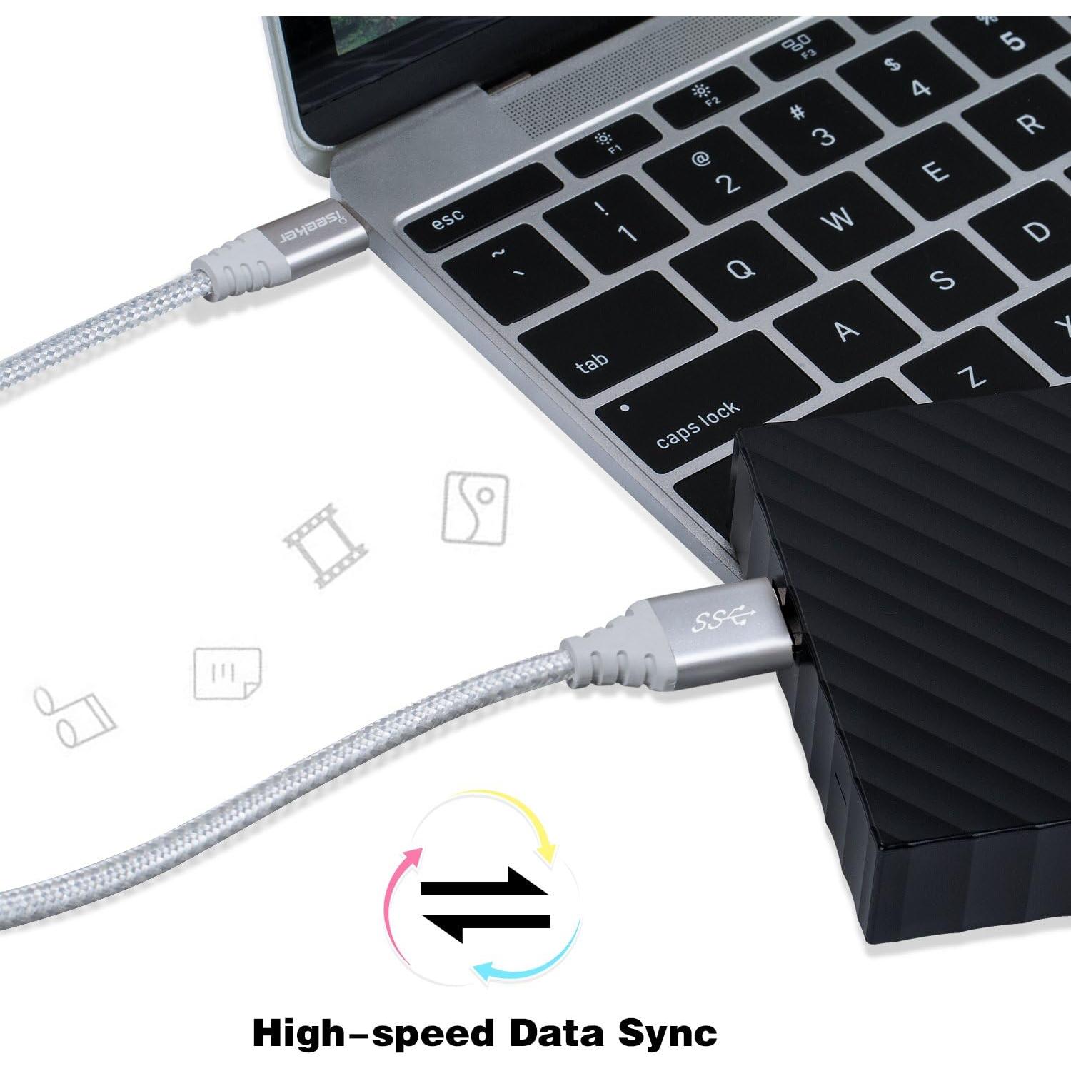 Cable USB 3.0 Tipo-C a Micro-B iSeekerKit 0.30m 2-Pack