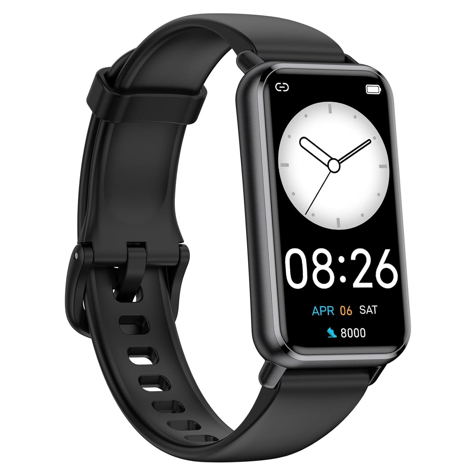 Reloj Pedométrico KALOC Negro Impermeable 50m Monitor Cardíaco