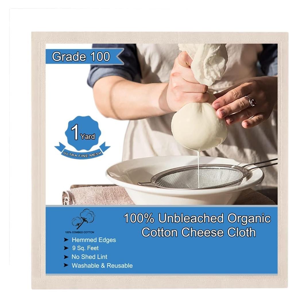 Paño de Queso 100% Algodón Orgánico Ropa de Cama Comfort 1 Yarda