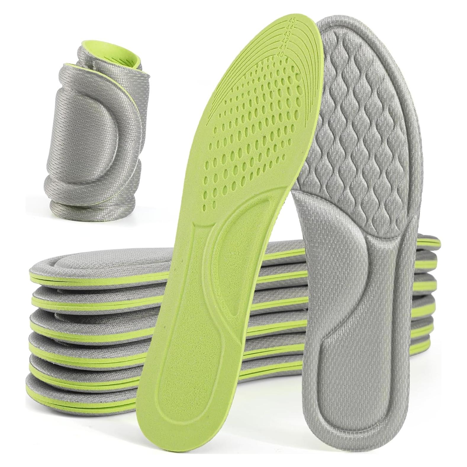 Plantillas Antiodor XINIFOOT para Zapatos Mujeres Gris 4-7