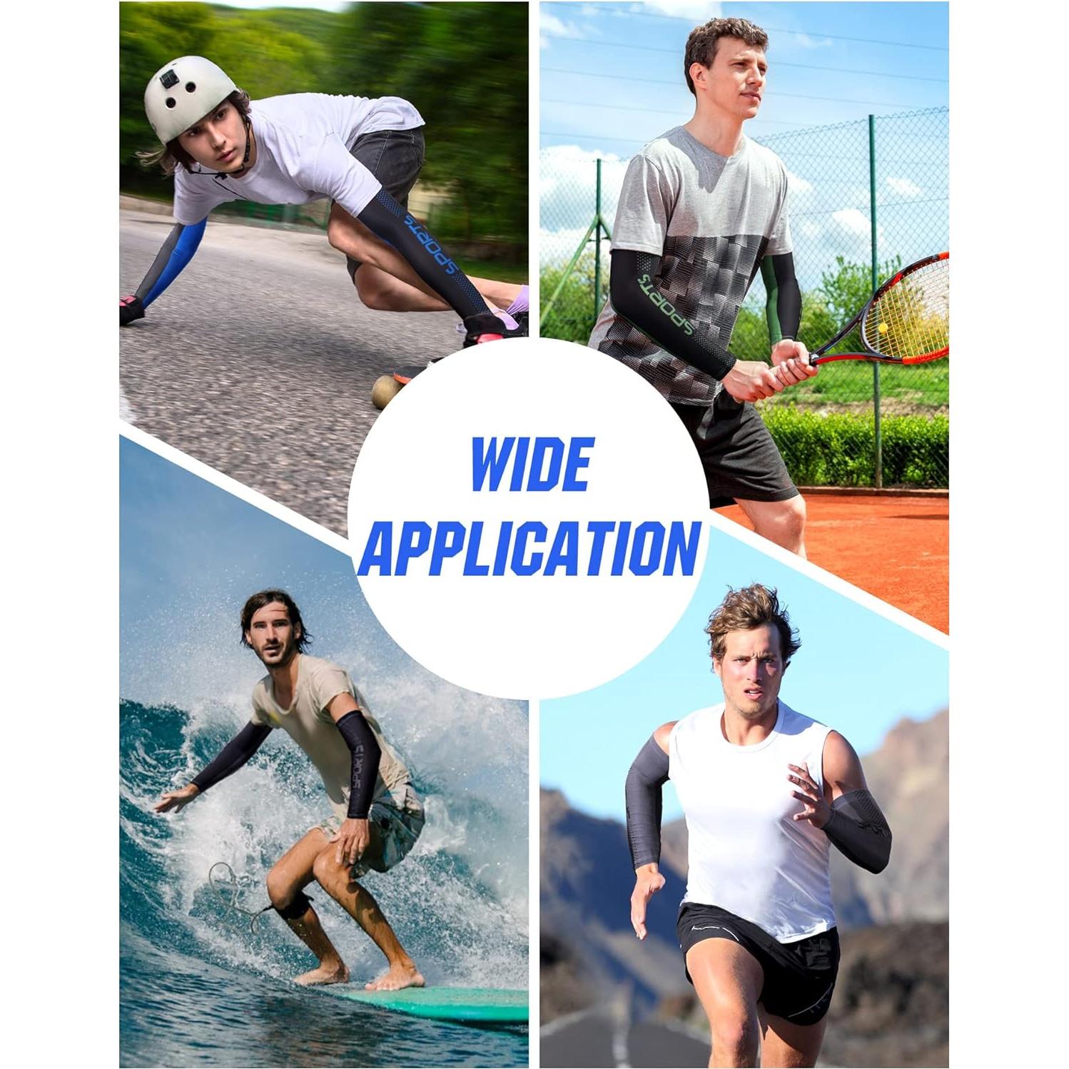 Mangas UV JenPen 6 Pares Antideslizantes para Brazo Unisex