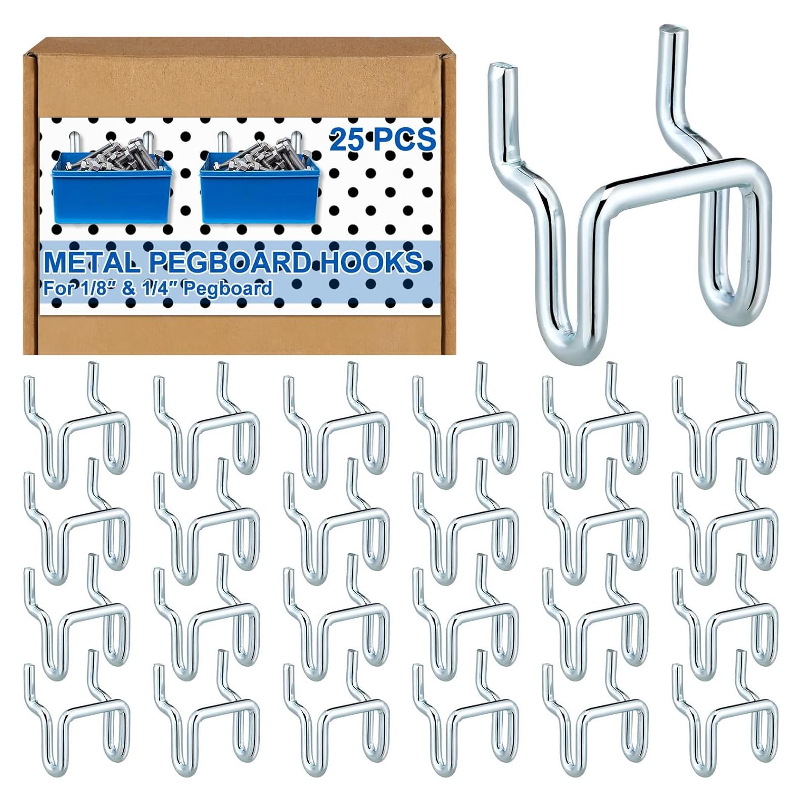 Ganchos de Metal en U Tandefio 25 Pcs para Tablero de Clavos