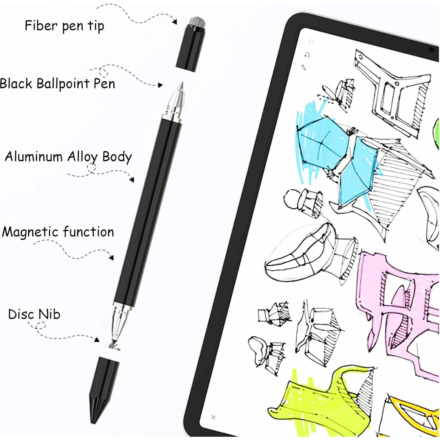 Lápiz Stylus 3 en 1 Luntak para iPad y Pantallas Táctiles - Negro