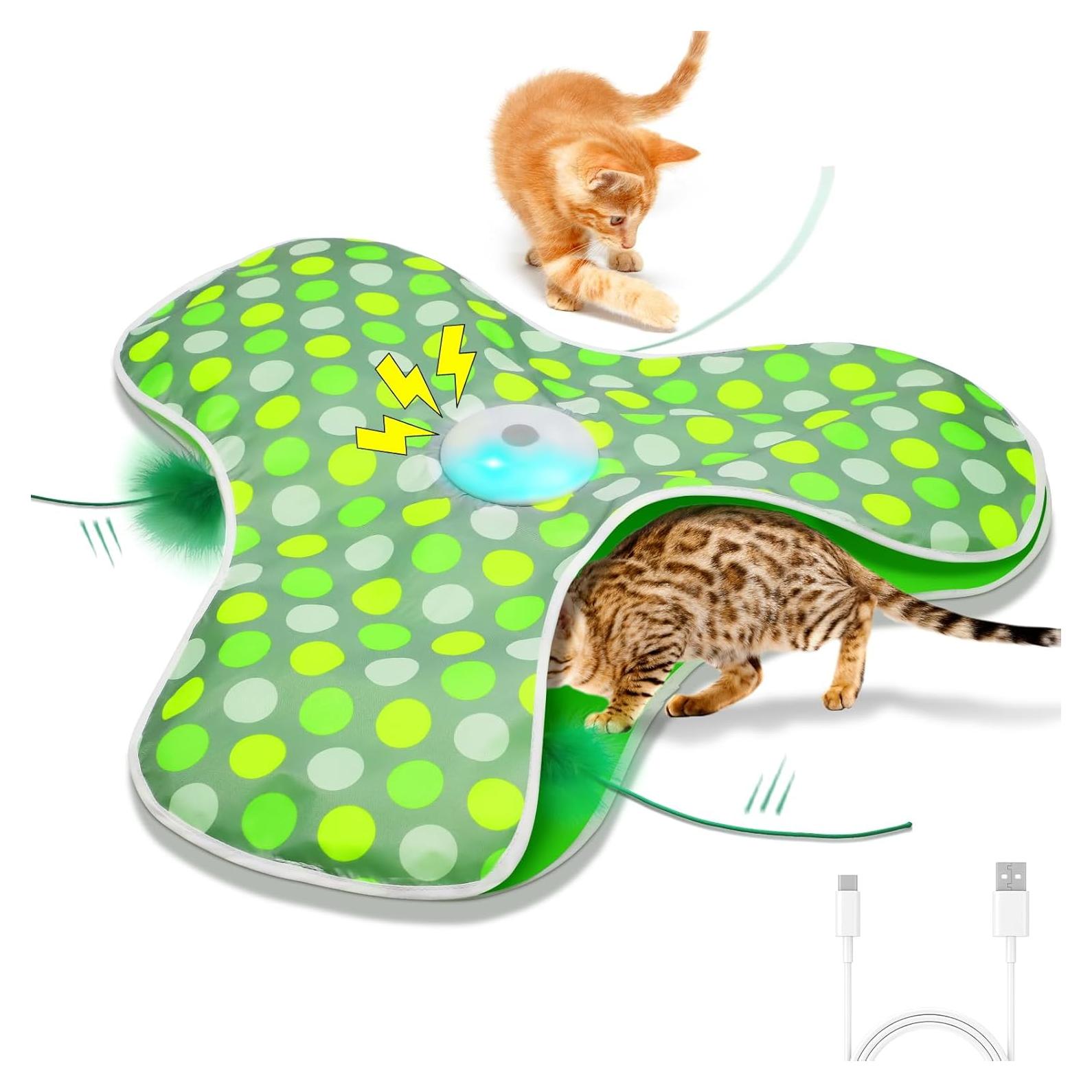 Juguete Interactivo para Gatos LEPLE P43 Recargable Verde