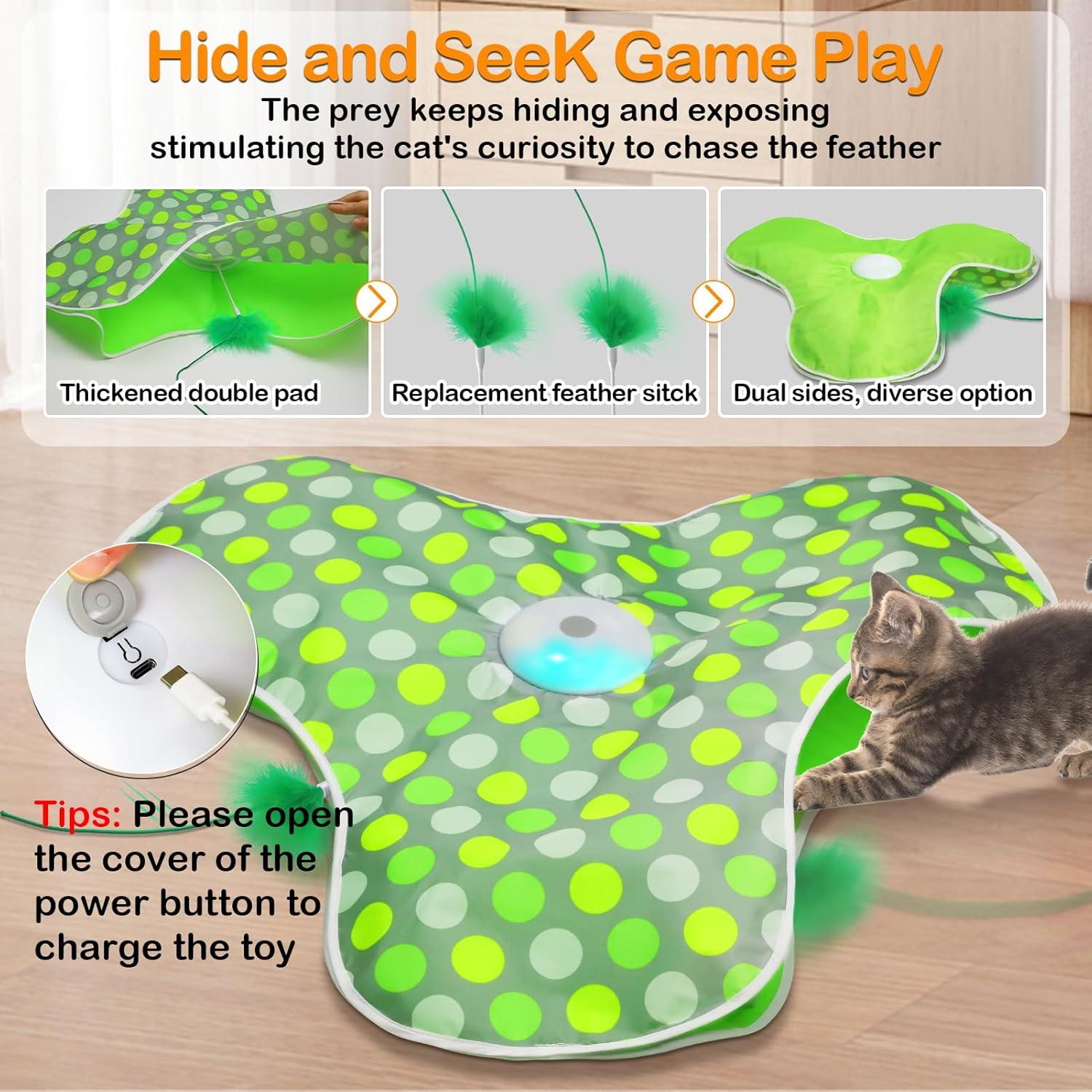 Juguete Interactivo para Gatos LEPLE P43 Recargable Verde