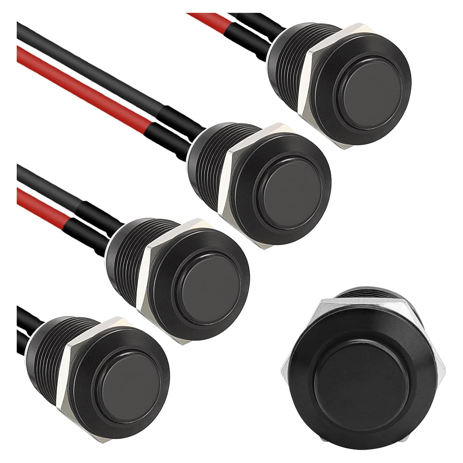 Interruptor de Botón Momentáneo STARELO 12mm IP65 5pcs