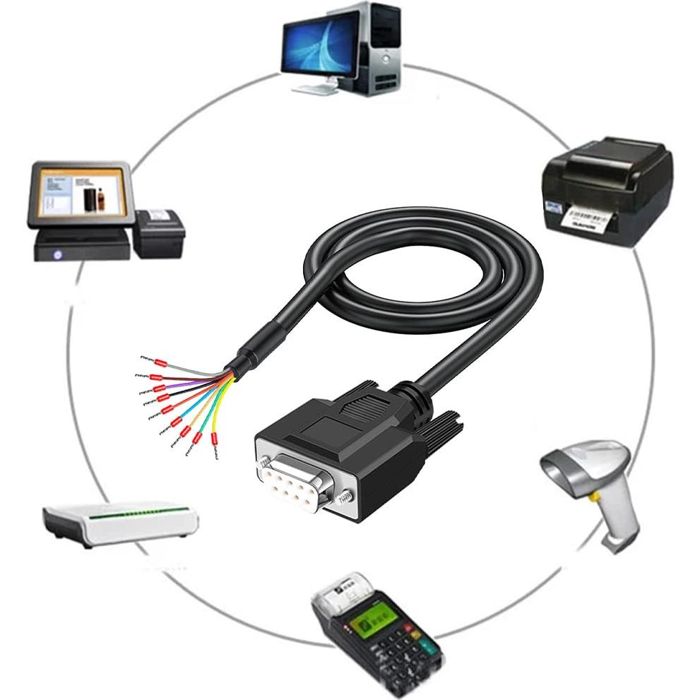 Cable de Extensión Serial RS-232 2m DB9 Hembra Jienk