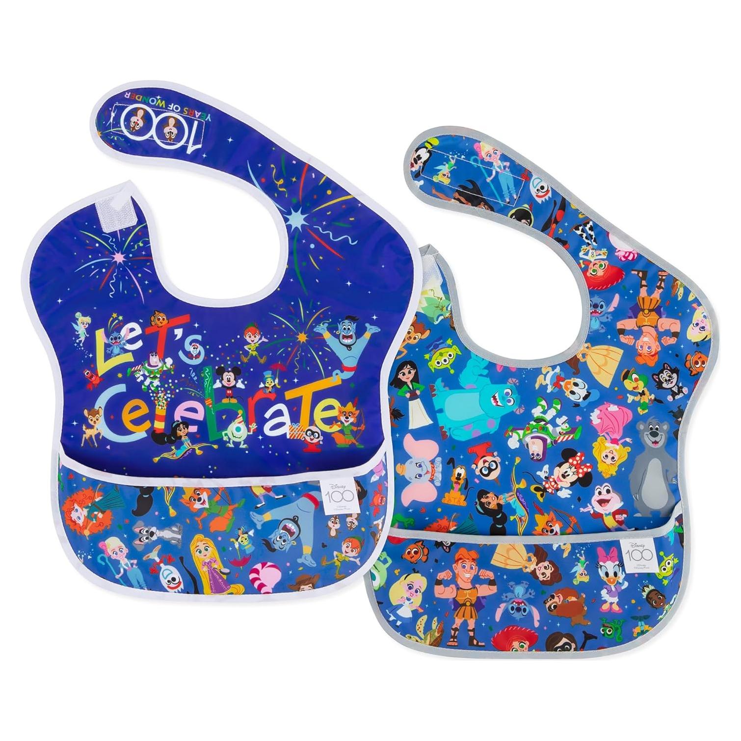 Baberos SuperBib Bumkins Disney 100 Años 2 Piezas 6-24 Meses