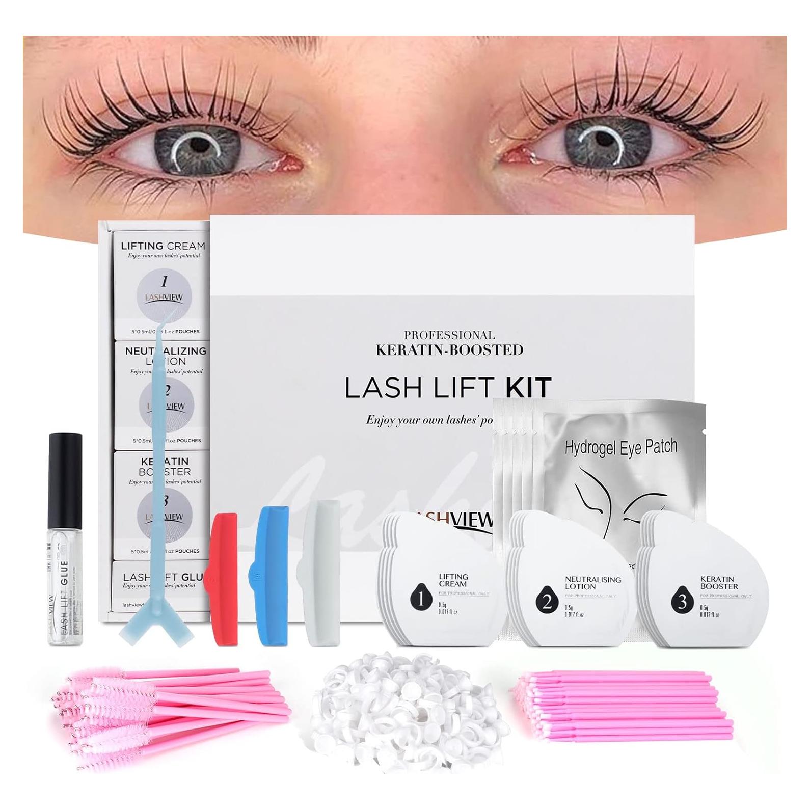 Kit Elevación de Pestañas LASHVIEW - 5 Aplicaciones, Queratina