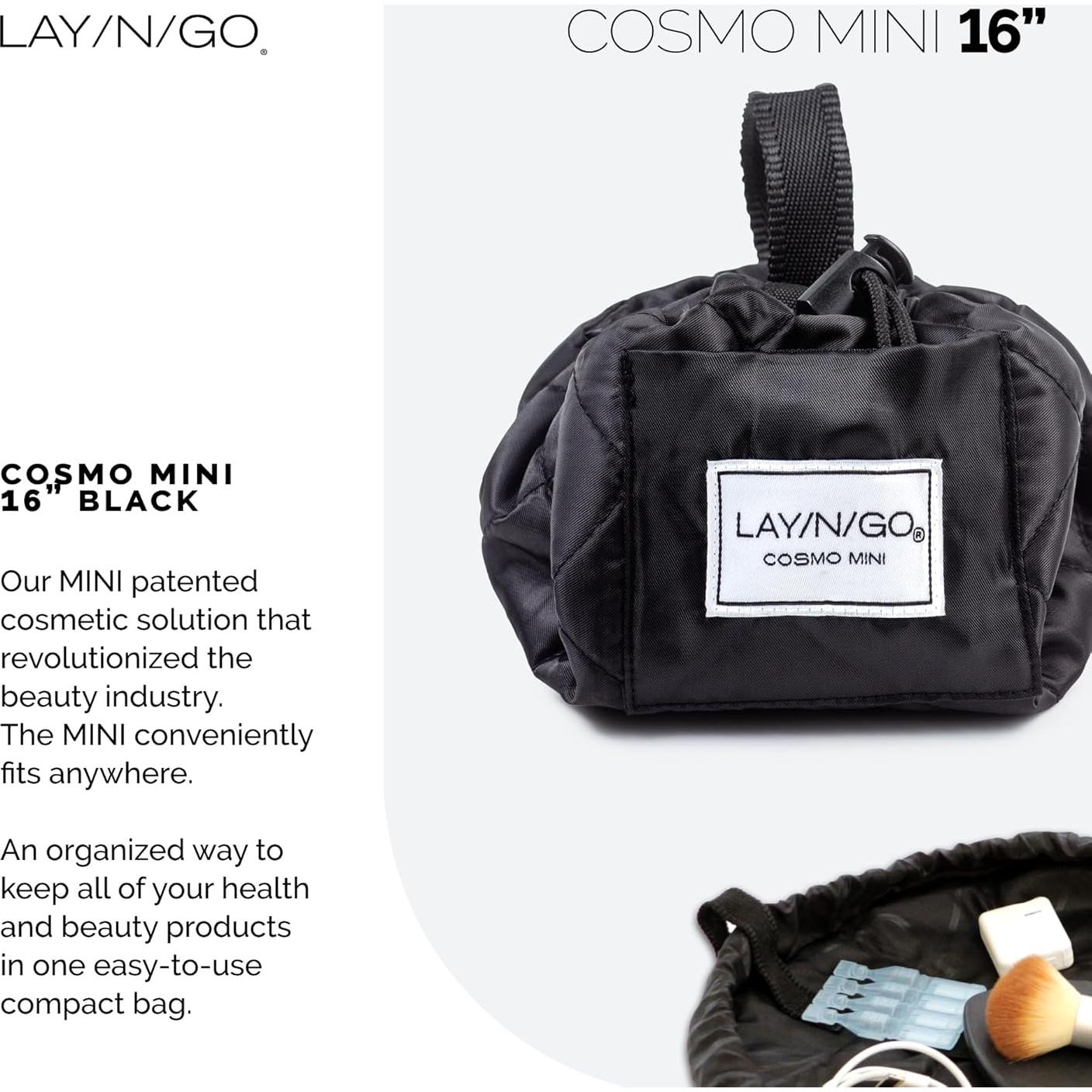 Bolsa de Cosméticos Lay-n-Go Cosmo 40.64 cm Negra Lavable