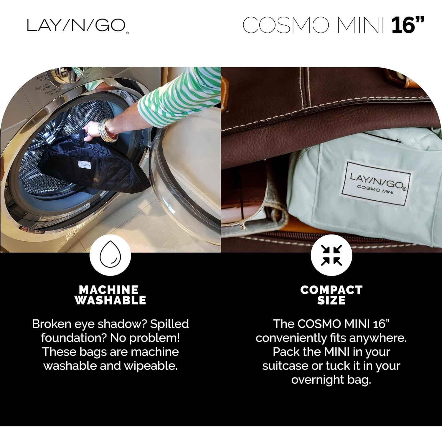 Bolsa de Cosméticos Lay-n-Go Cosmo 40.64 cm Negra Lavable