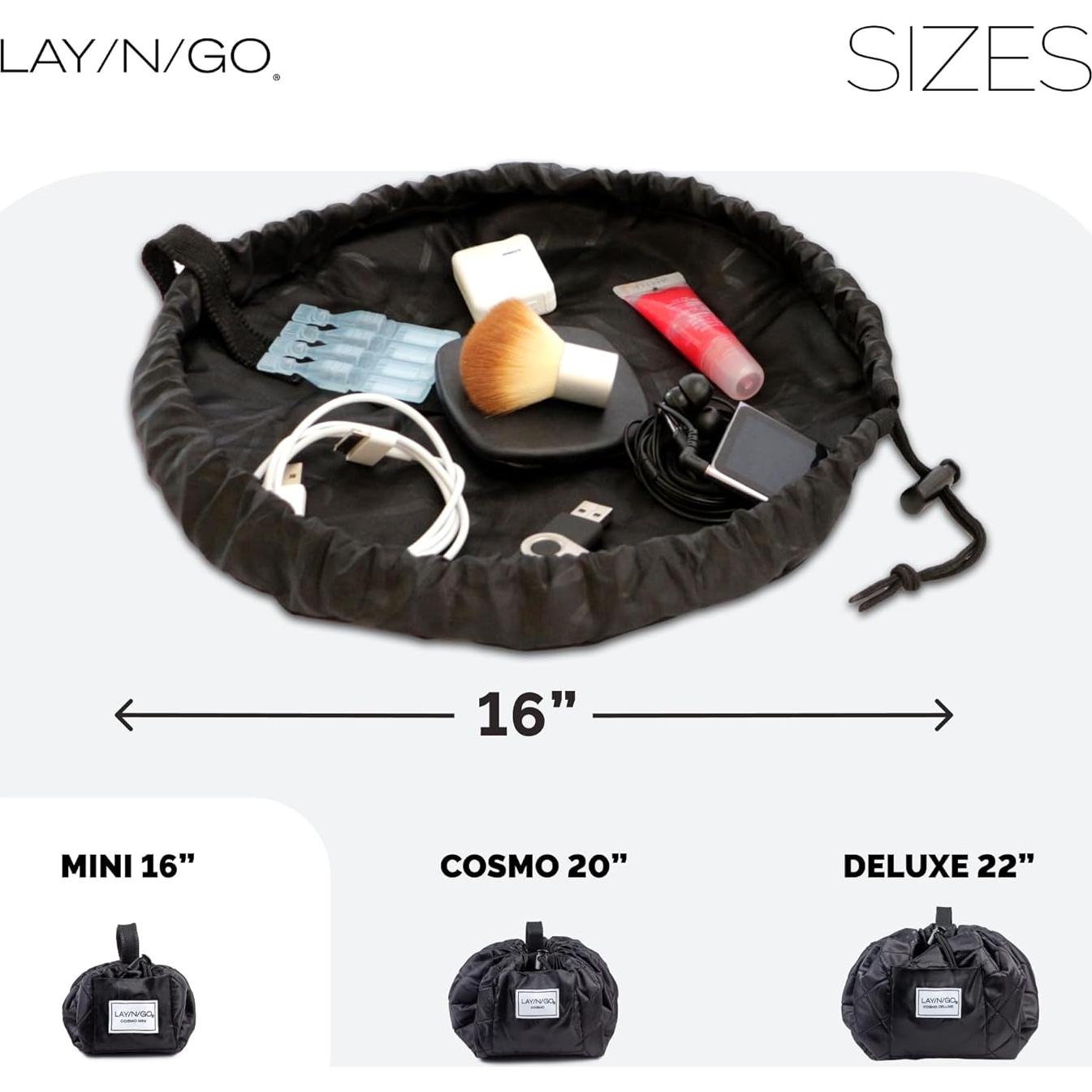 Bolsa de Cosméticos Lay-n-Go Cosmo 40.64 cm Negra Lavable