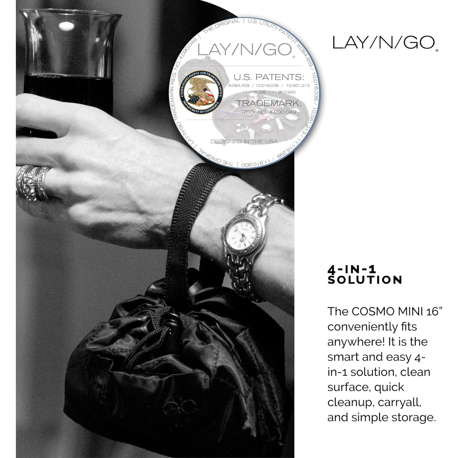 Bolsa de Cosméticos Lay-n-Go Cosmo 40.64 cm Negra Lavable