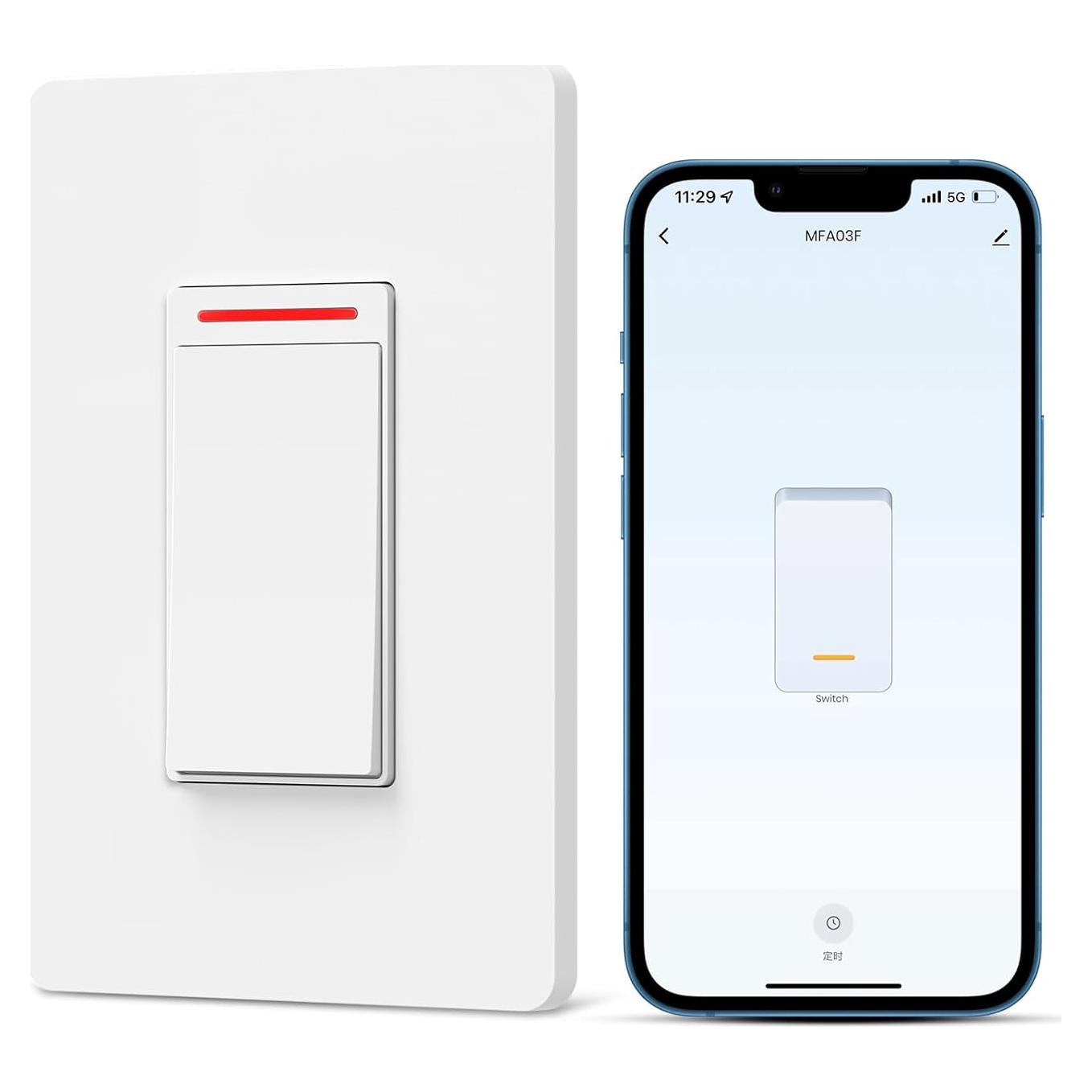 Interruptor de Luz Inteligente Milfra 2024 WiFi 10A Control Voz