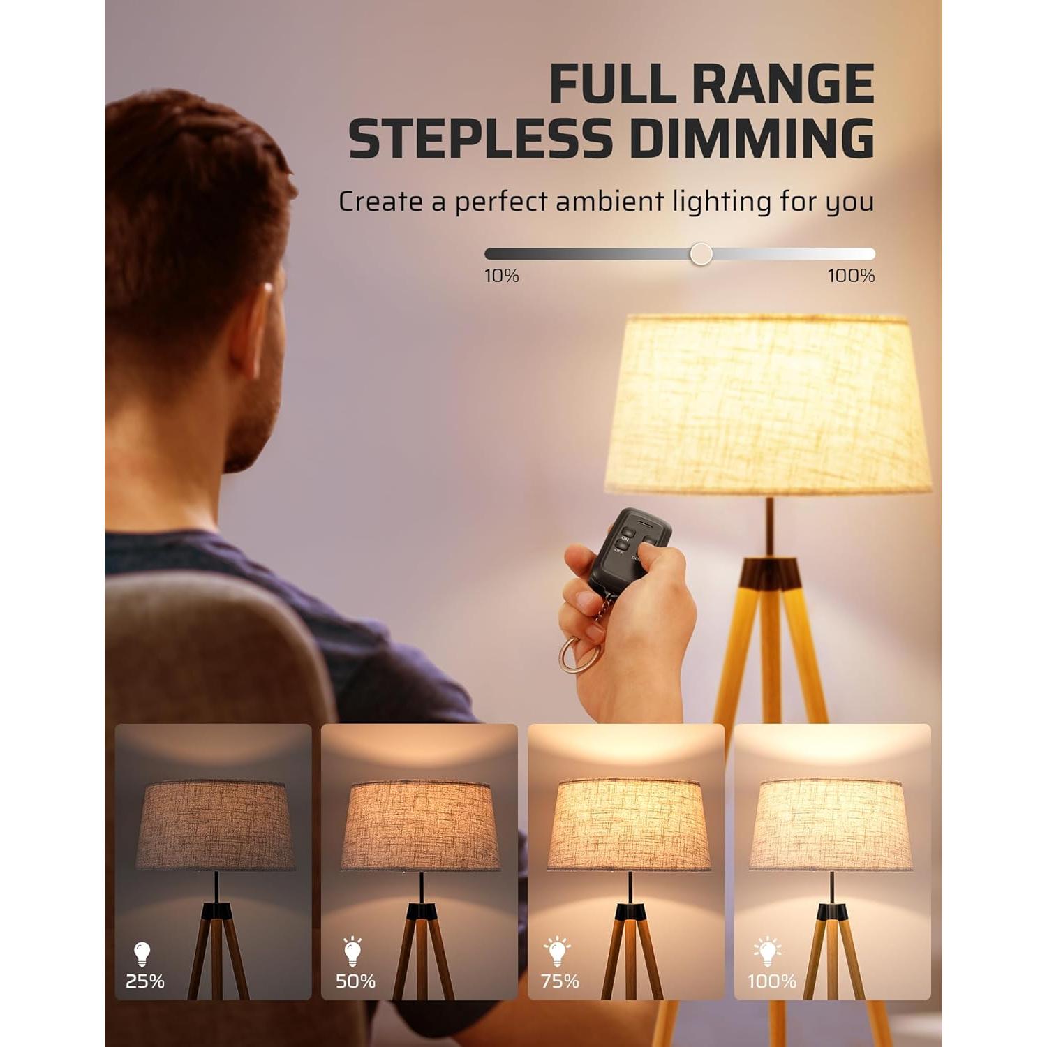 Portalámparas Inalámbrico DEWENWILS E26/E27 con Control Remoto