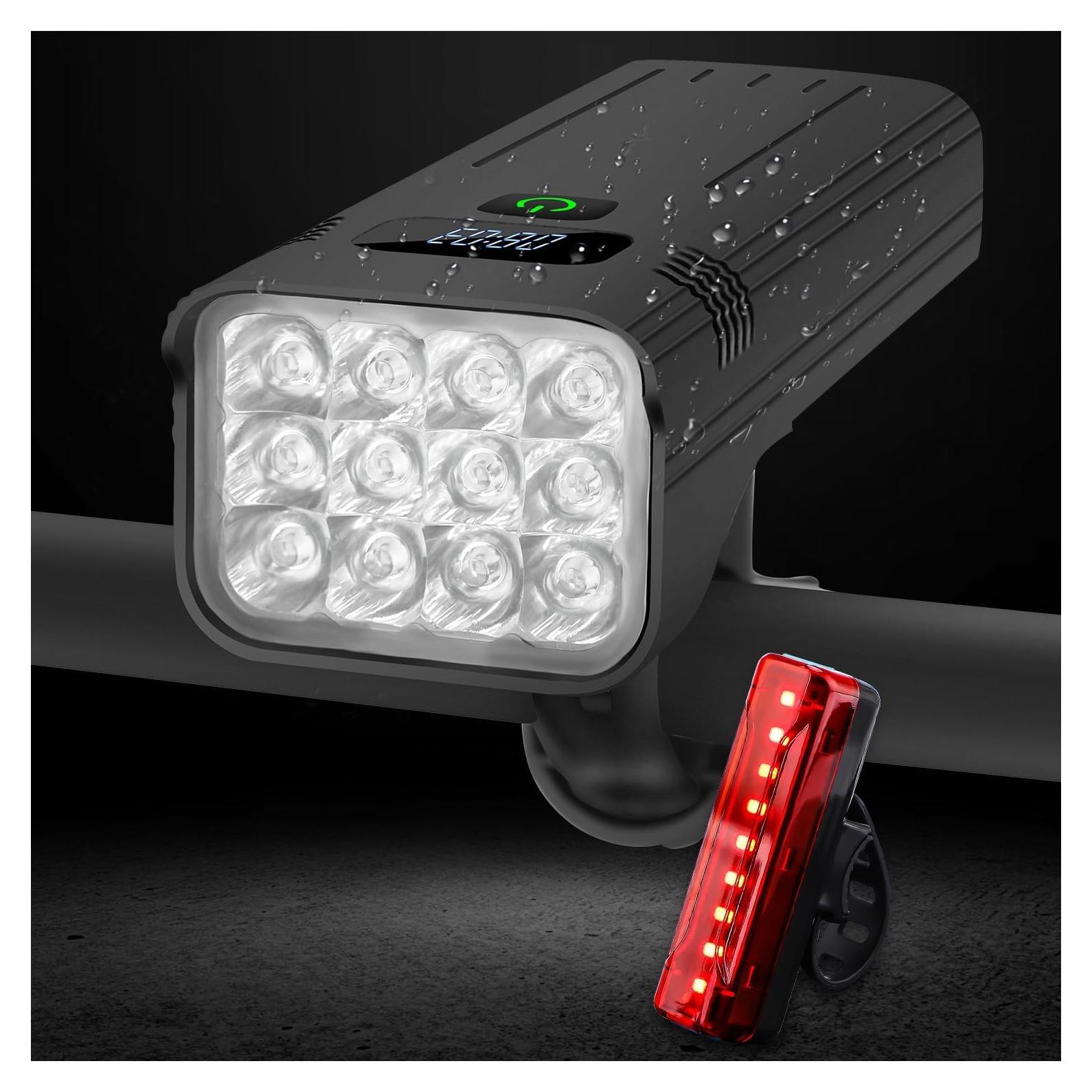 Luces de Bicicleta KASLIGHT 10000 Lúmenes Recargables USB