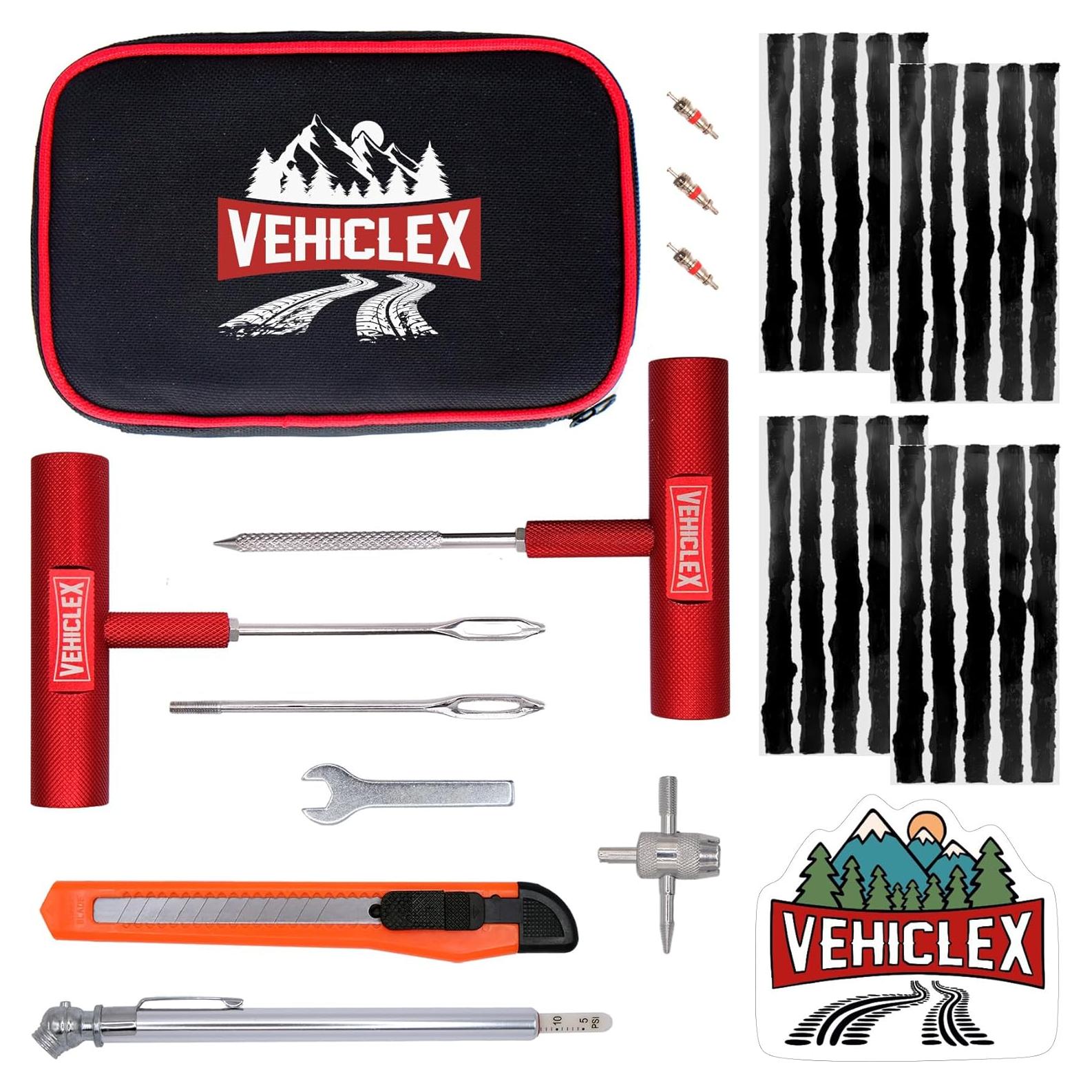 Kit de Reparación de Neumáticos Vehiclex - Herramientas y Tapones
