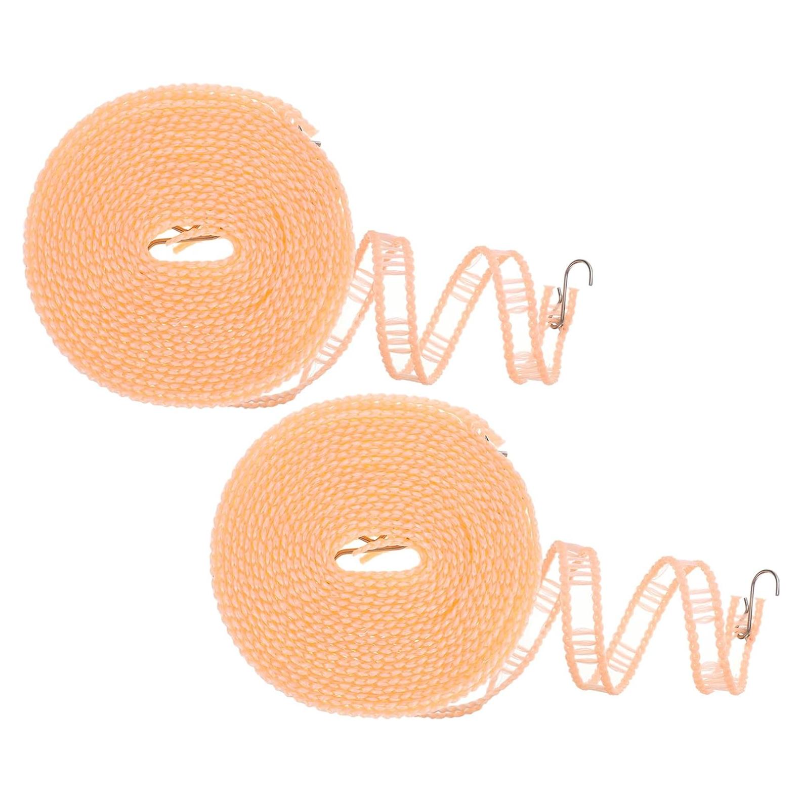 Cuerda de Ropa Portátil uxcell 5M Antideslizante Beige