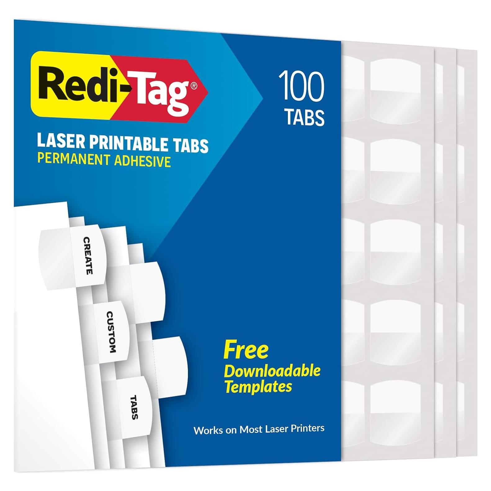 Divisores de Índice Redi-Tag 100 Pestañas Blancas