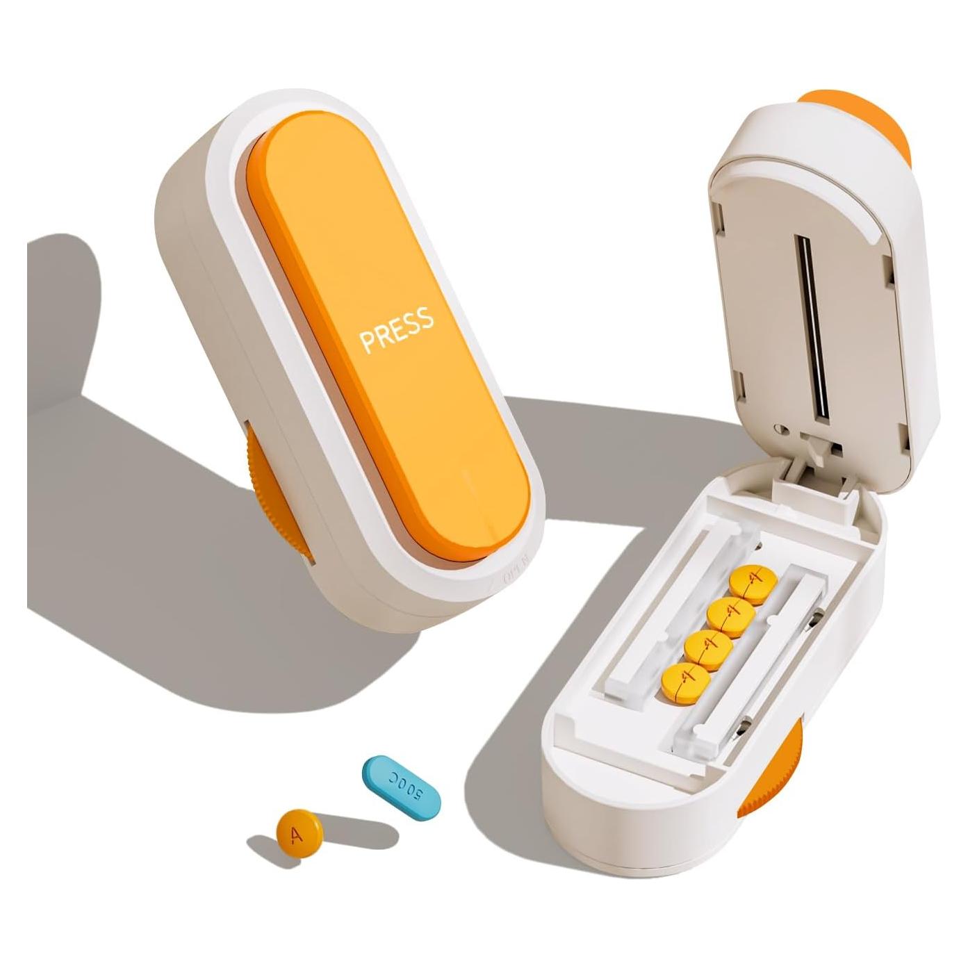 Cortador de Pastillas Vilosa Naranja con Cuchilla de Acero Inoxidable