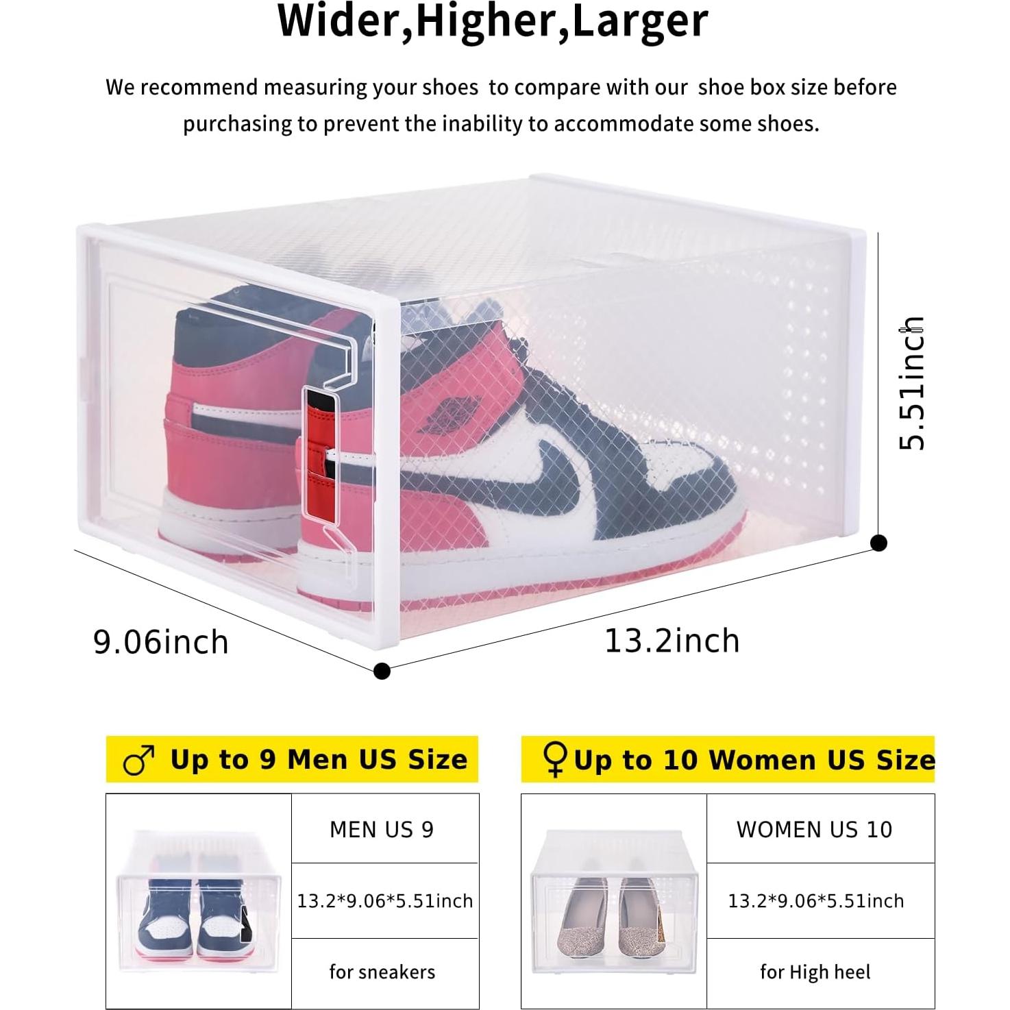 Cajas de Almacenamiento para Zapatos Trdongxu 12 Unidades Apilables