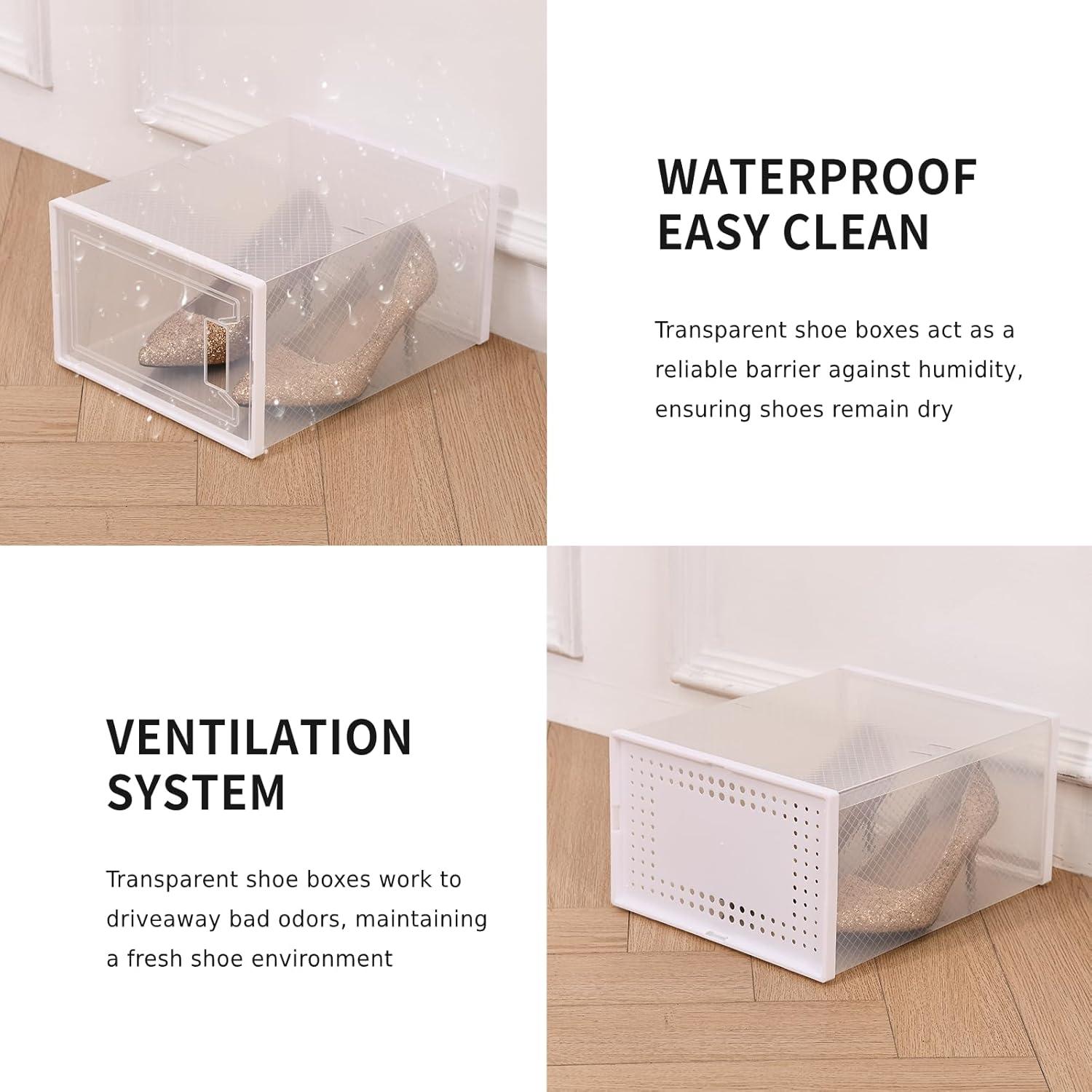 Cajas de Almacenamiento para Zapatos Trdongxu 12 Unidades Apilables