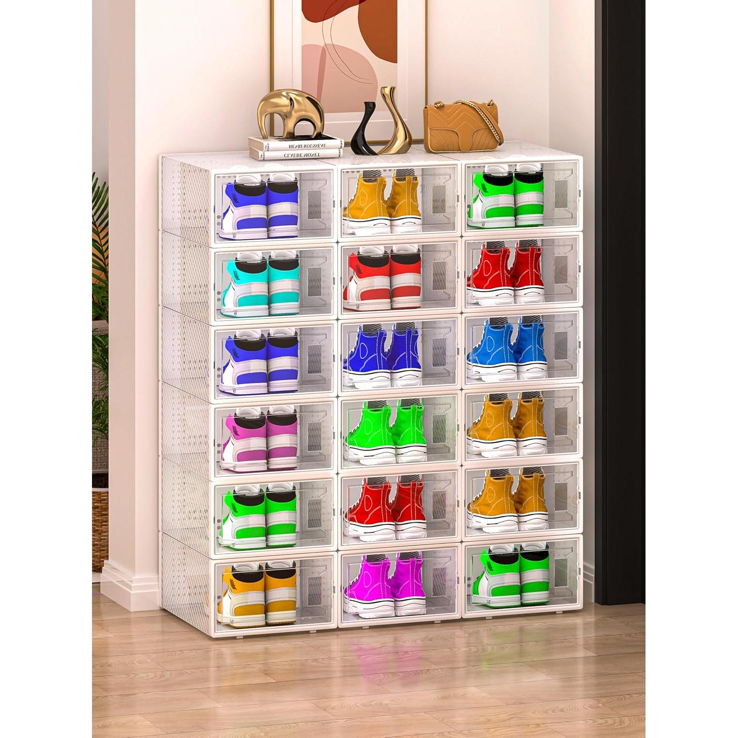 Cajas de Almacenamiento para Zapatos Trdongxu 12 Unidades Apilables