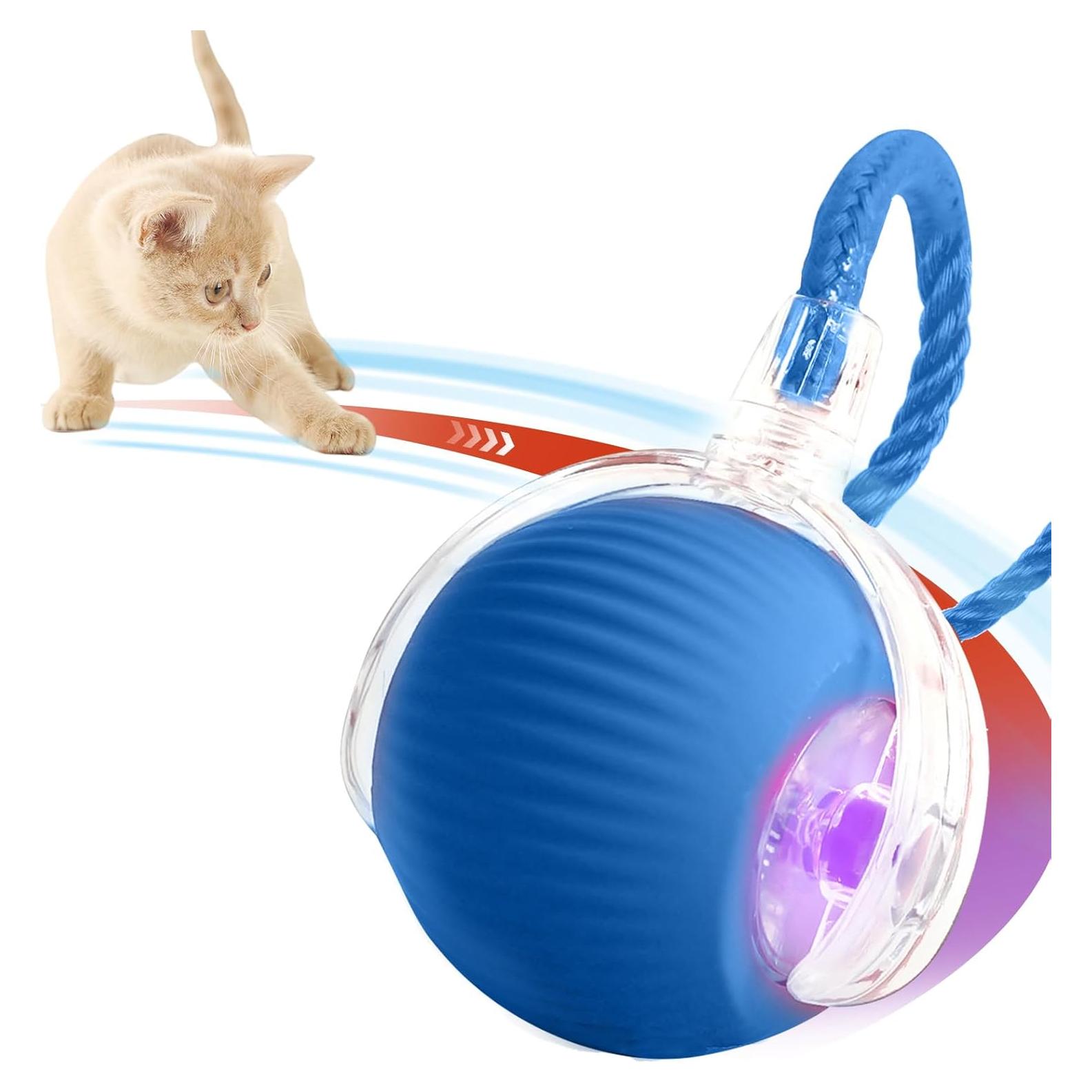 Juguete Interactivo para Gatos NONENDU Azul 360° Recargable