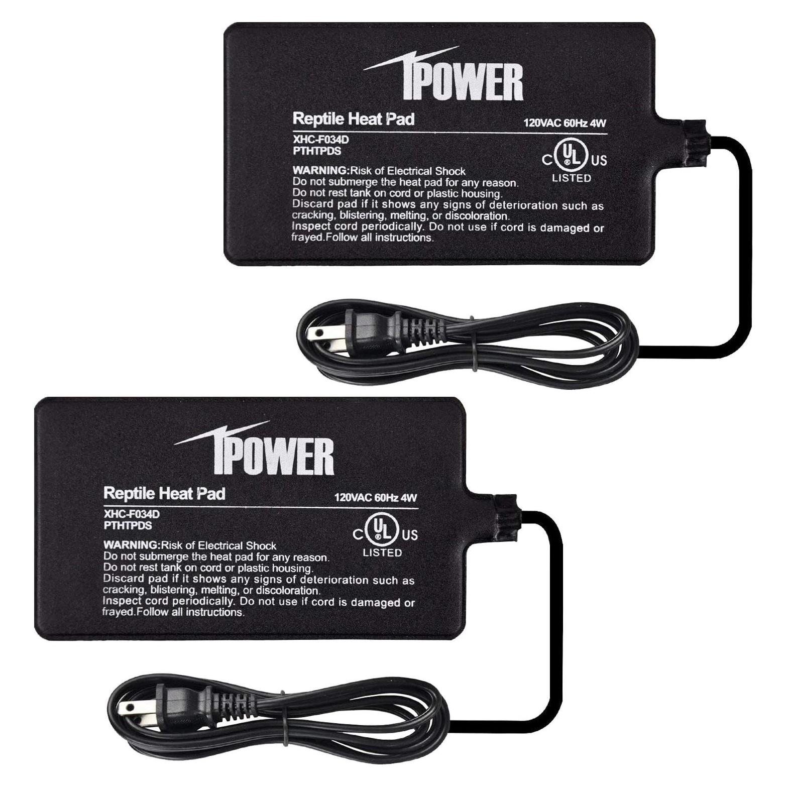 Almohadilla Térmica para Reptiles iPower 10x17 cm 2 Pack