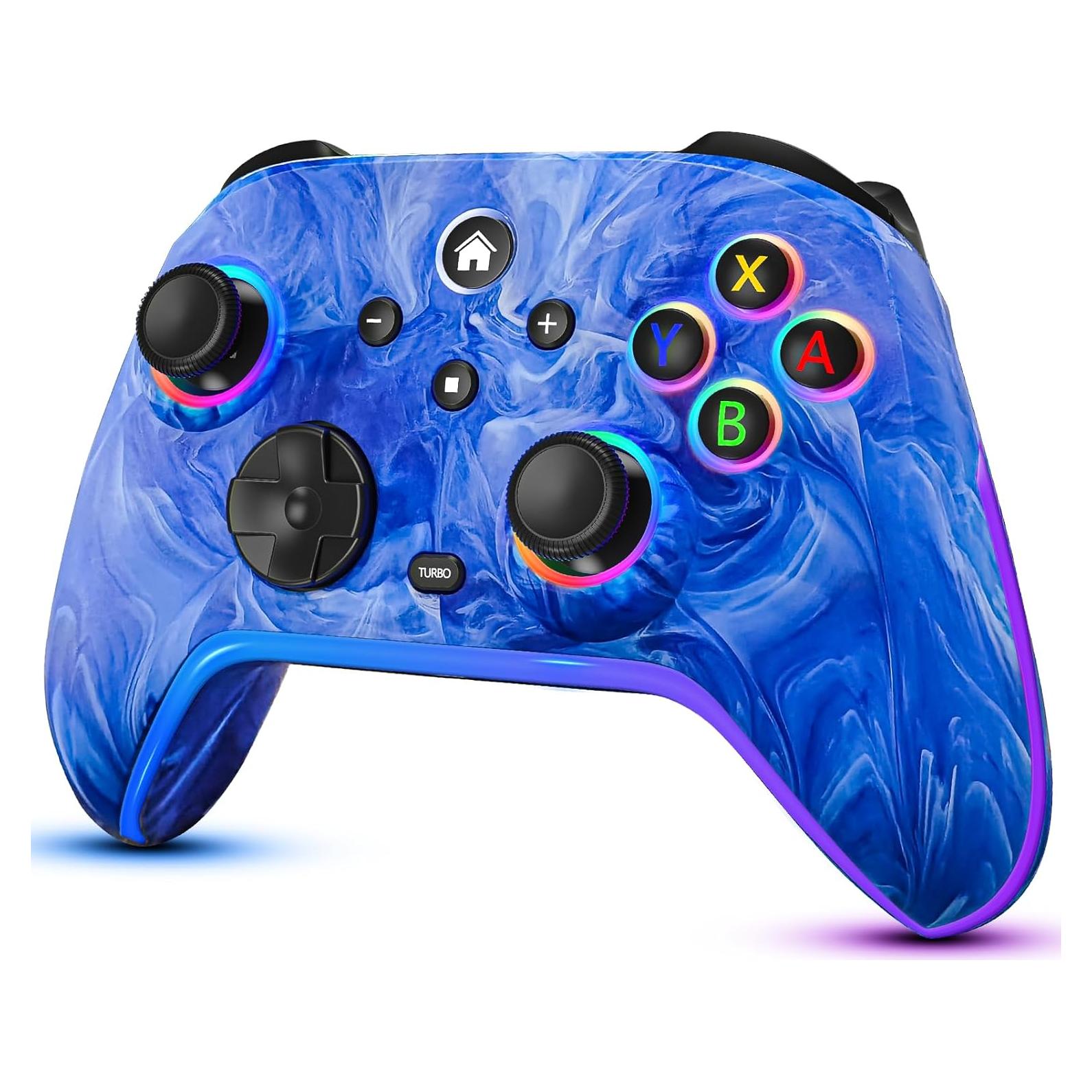 Controlador Inalámbrico Pro JAVRUNWOF para Nintendo Switch Azul