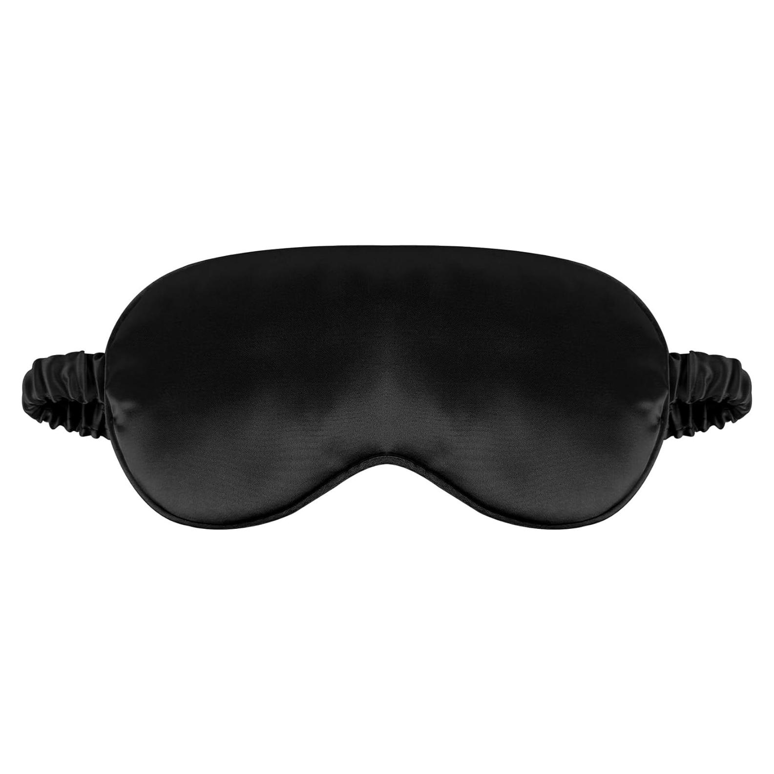 Máscara para Dormir de Seda QIANCAIWANG Negra 21.5x9.5cm