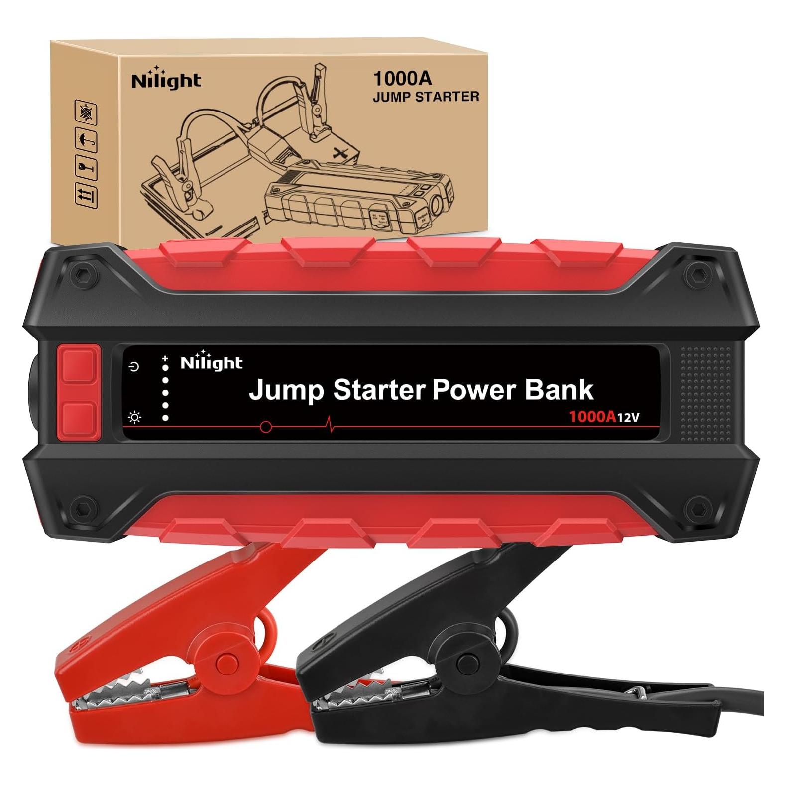 Arrancador de Batería Nilight 1000A para Coche y Moto