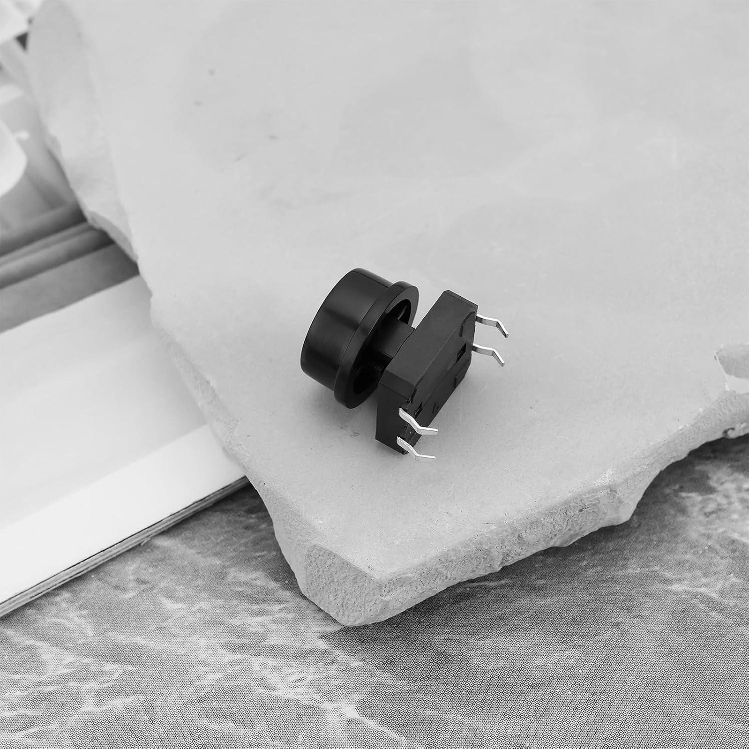 25 Micro Interruptores 4Pin Auto-reinicio OTOTEC Negro 12x12mm