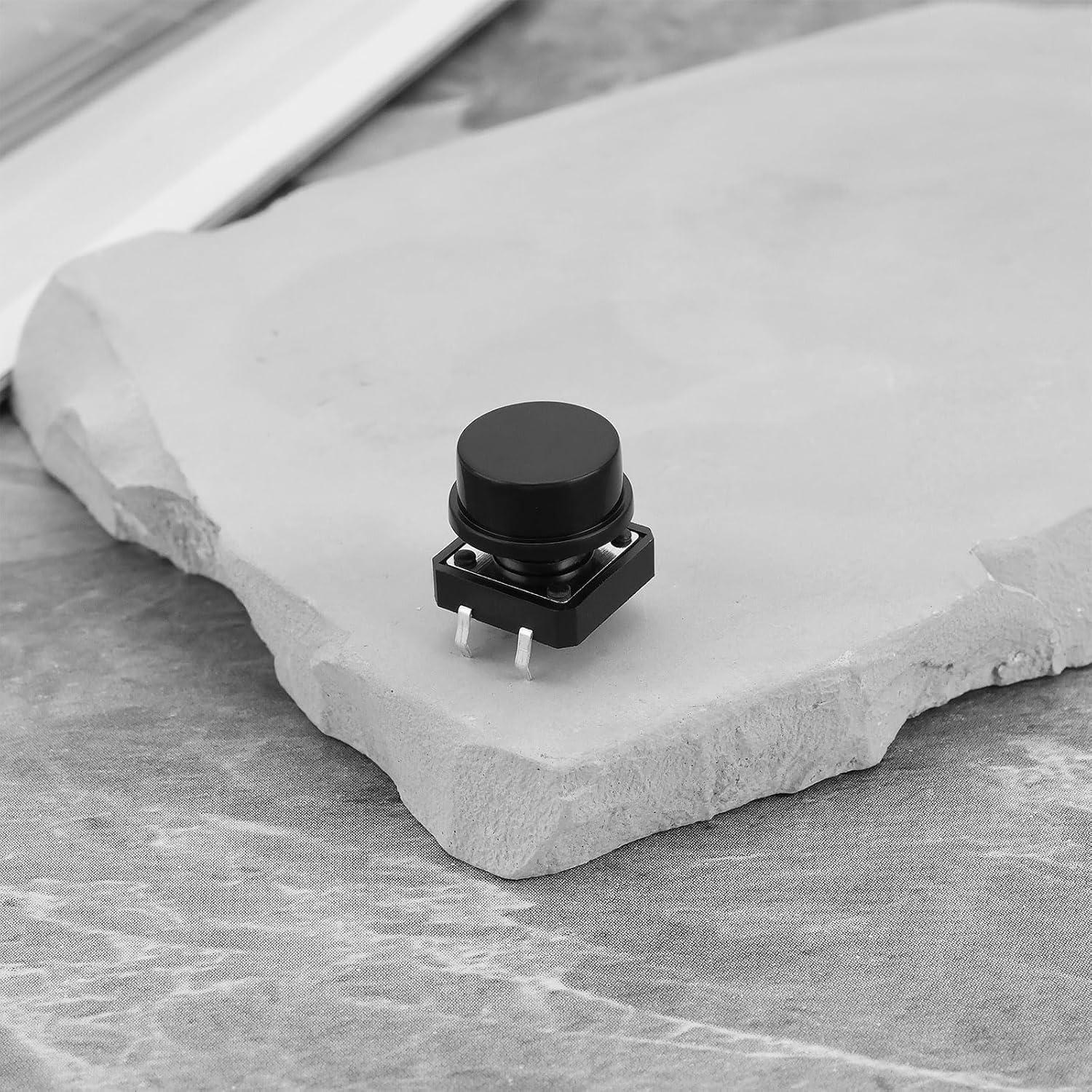 25 Micro Interruptores 4Pin Auto-reinicio OTOTEC Negro 12x12mm