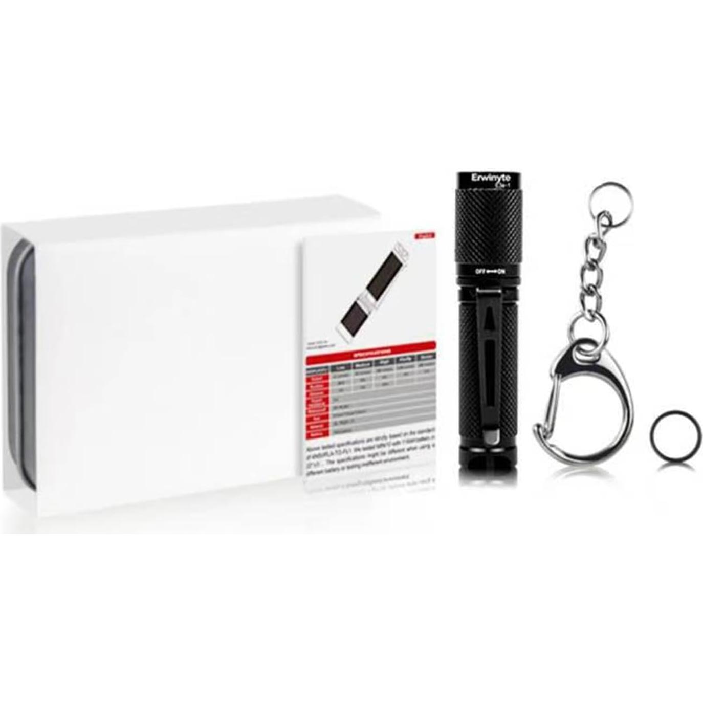 Linterna LED Mini Erwinyte E3a 180 Lúmenes 5 Modos IPX8