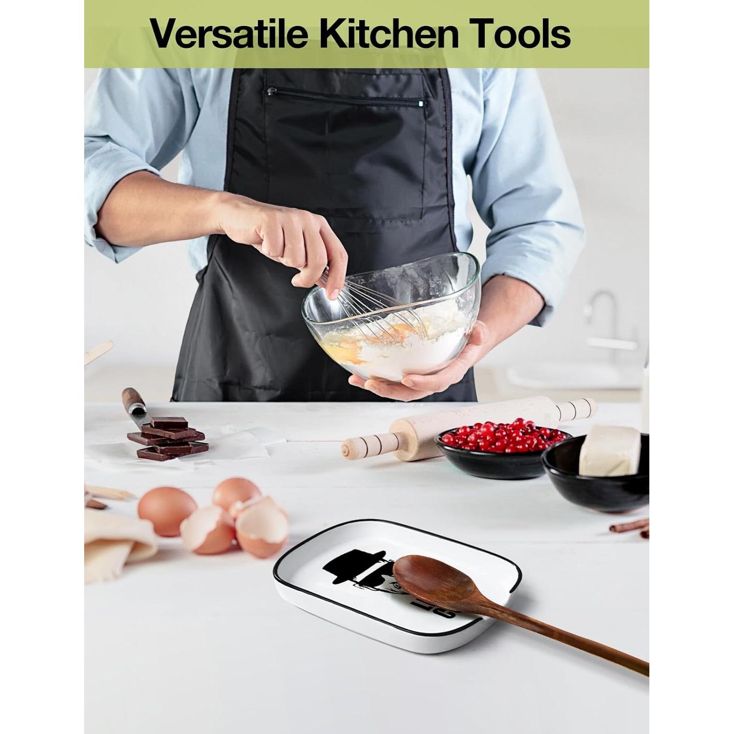 Reposa Cucharas de Cerámica PWHINGN 14.73x11.37 cm Blanco