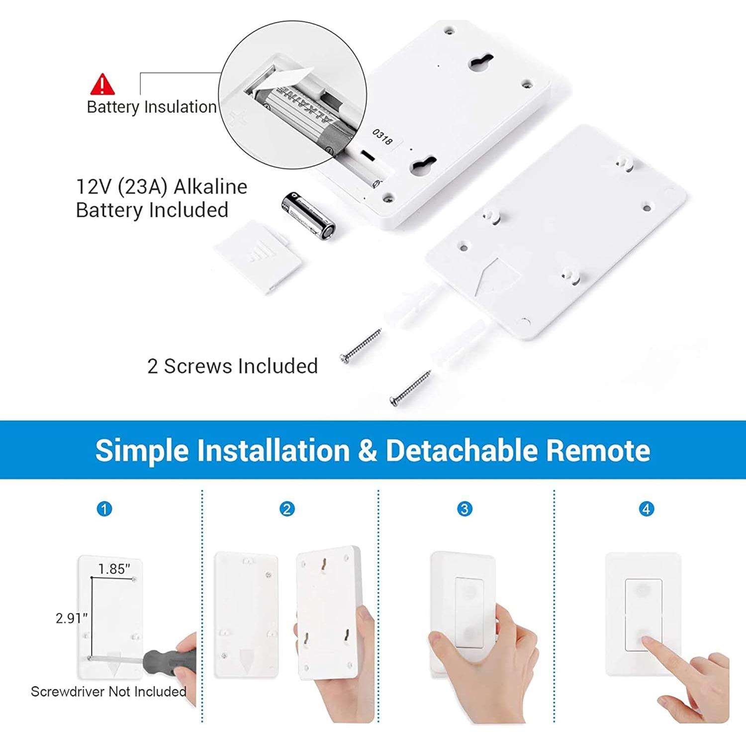 Interruptor de Luz Inalámbrico Dewenwils con Control Remoto