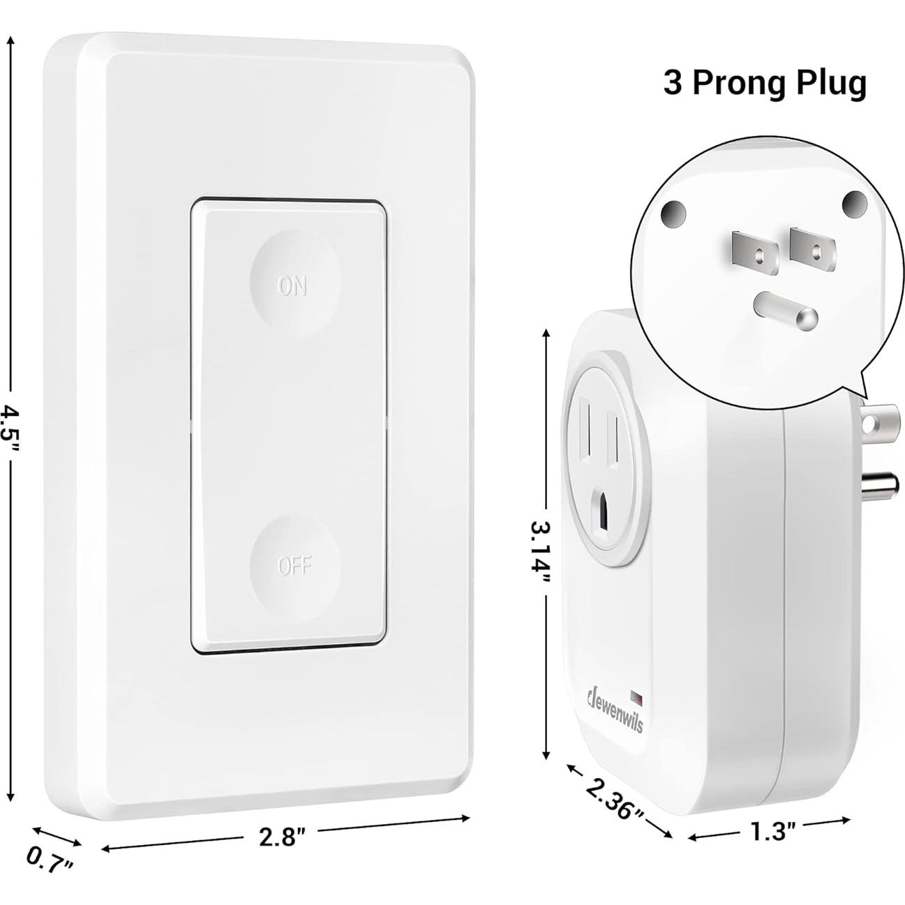 Interruptor de Luz Inalámbrico Dewenwils con Control Remoto