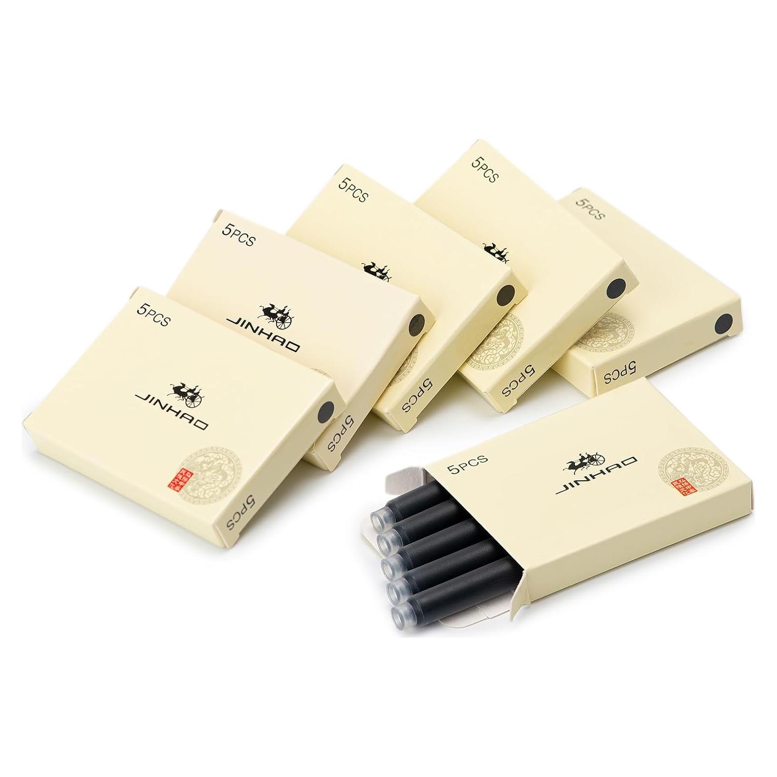 Cartuchos de Tinta Negra Jinhao 30 PCS para Pluma Estilográfica