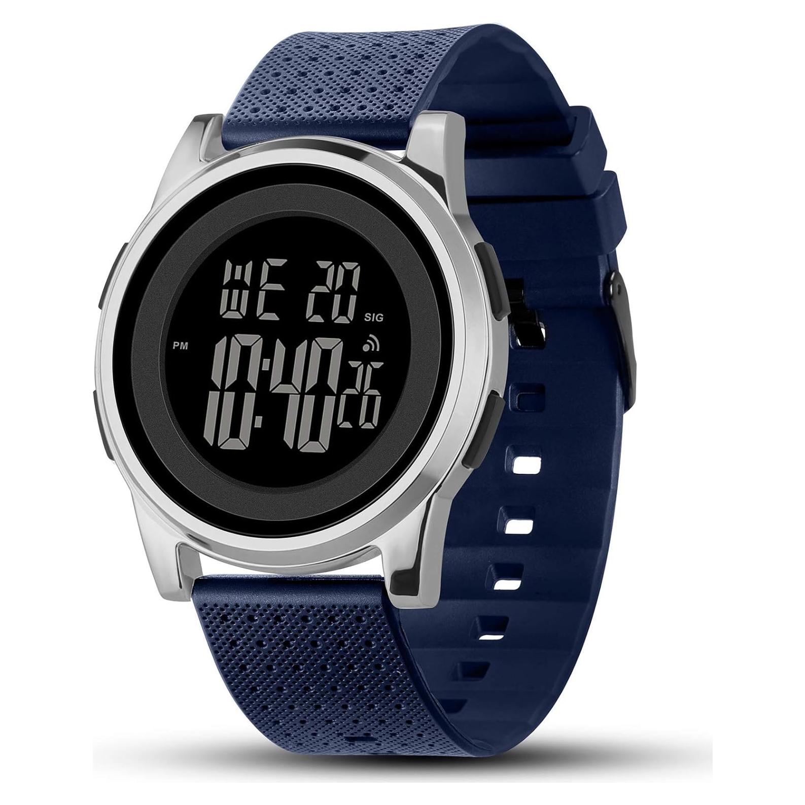 Reloj Digital YUINK Unisex Acero Inoxidable Impermeable