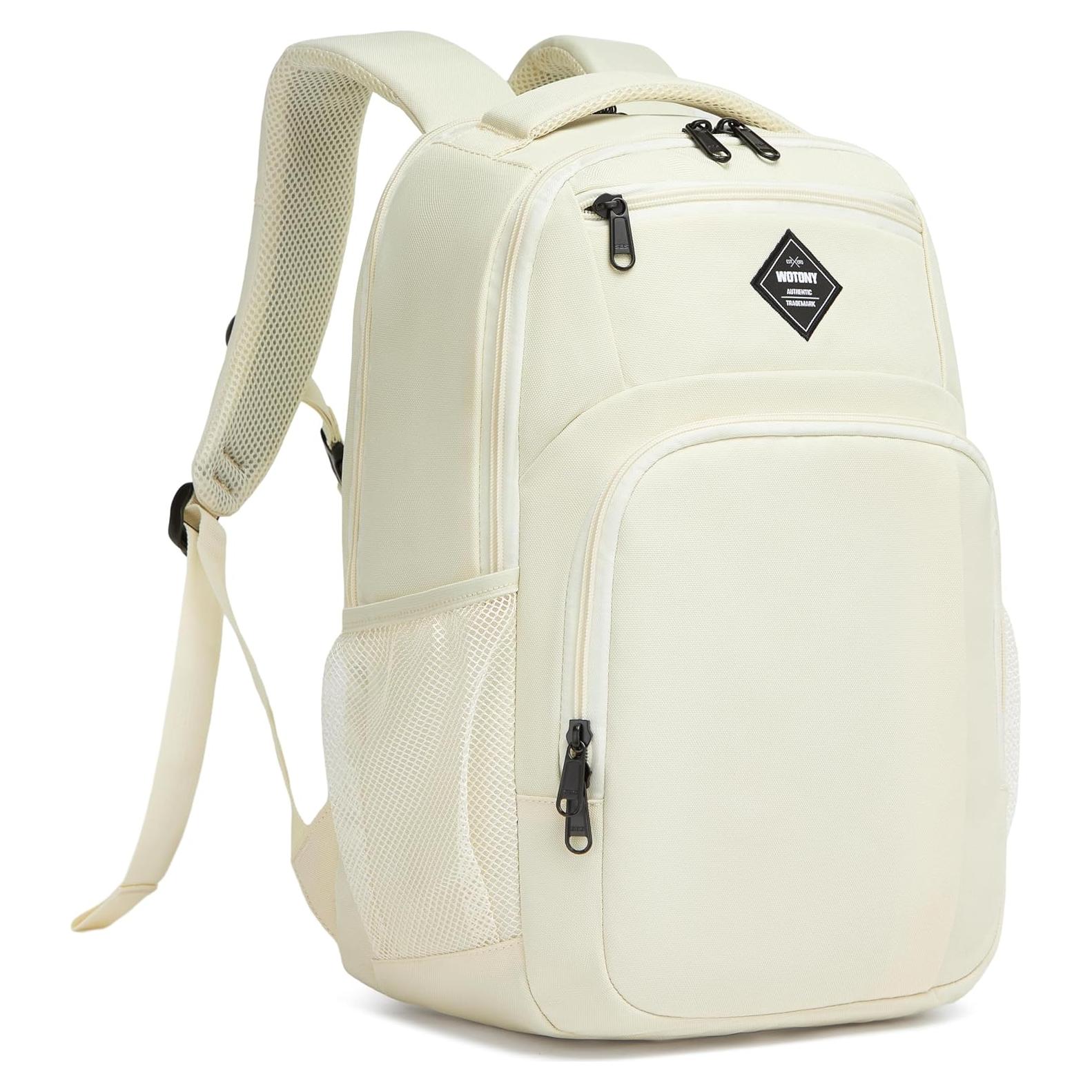 Mochila Wotony para Laptop 15.6" Beige - Negocios y Viajes
