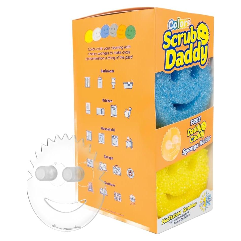 Esponjas de Cocina Scrub Daddy 6 Unidades + Soporte Caddy
