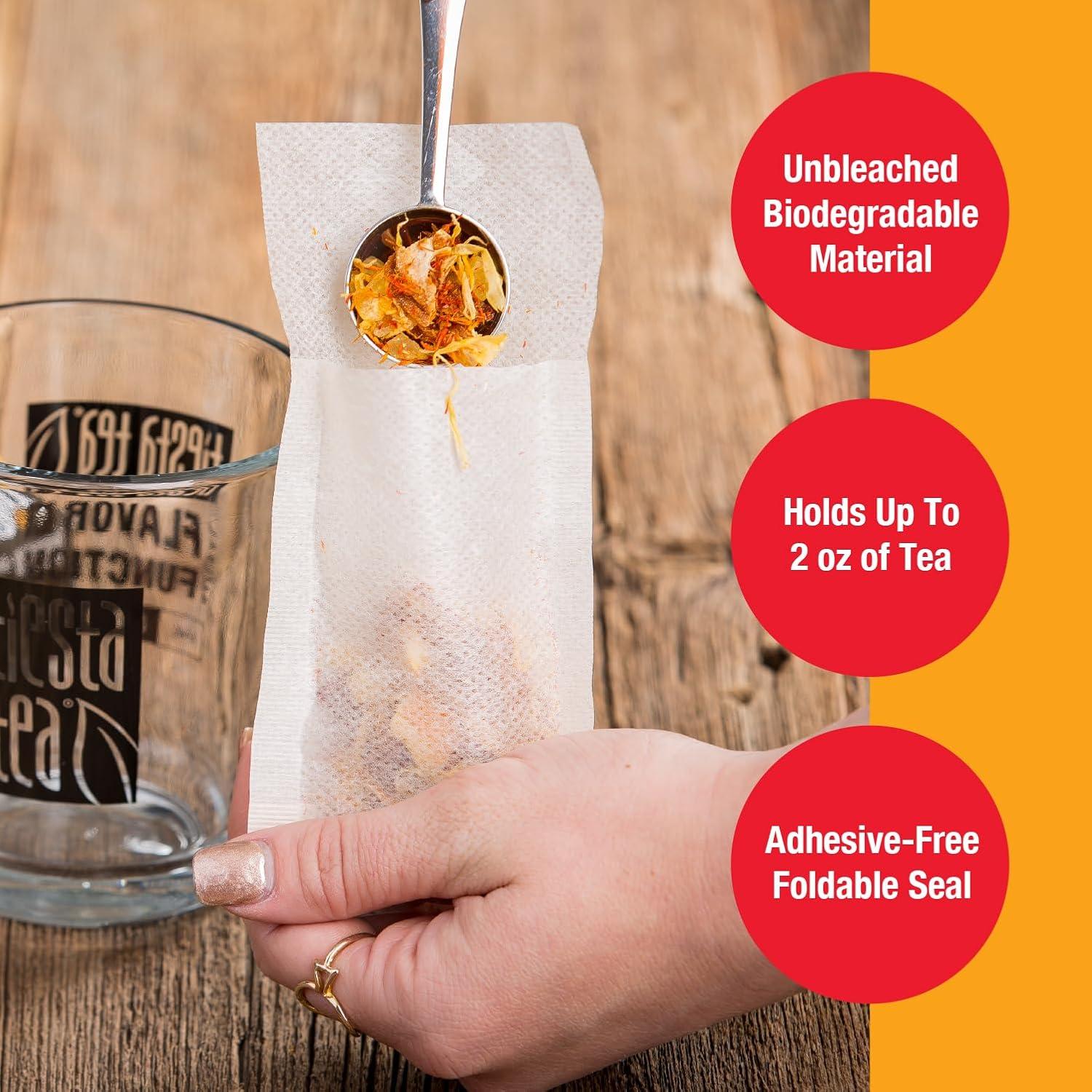 Filtros de Té Suelto Tiesta Tea - 100 Bolsas Desechables