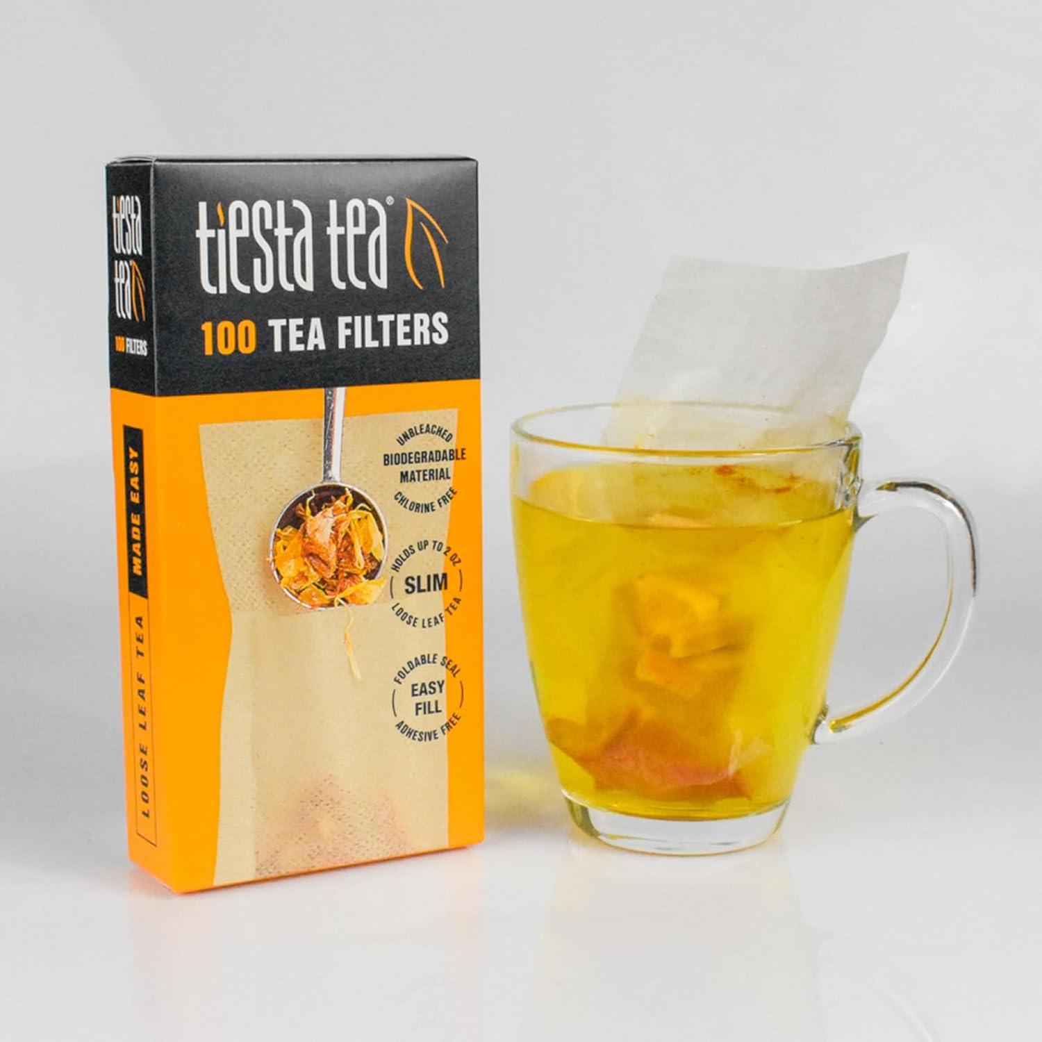 Filtros de Té Suelto Tiesta Tea - 100 Bolsas Desechables