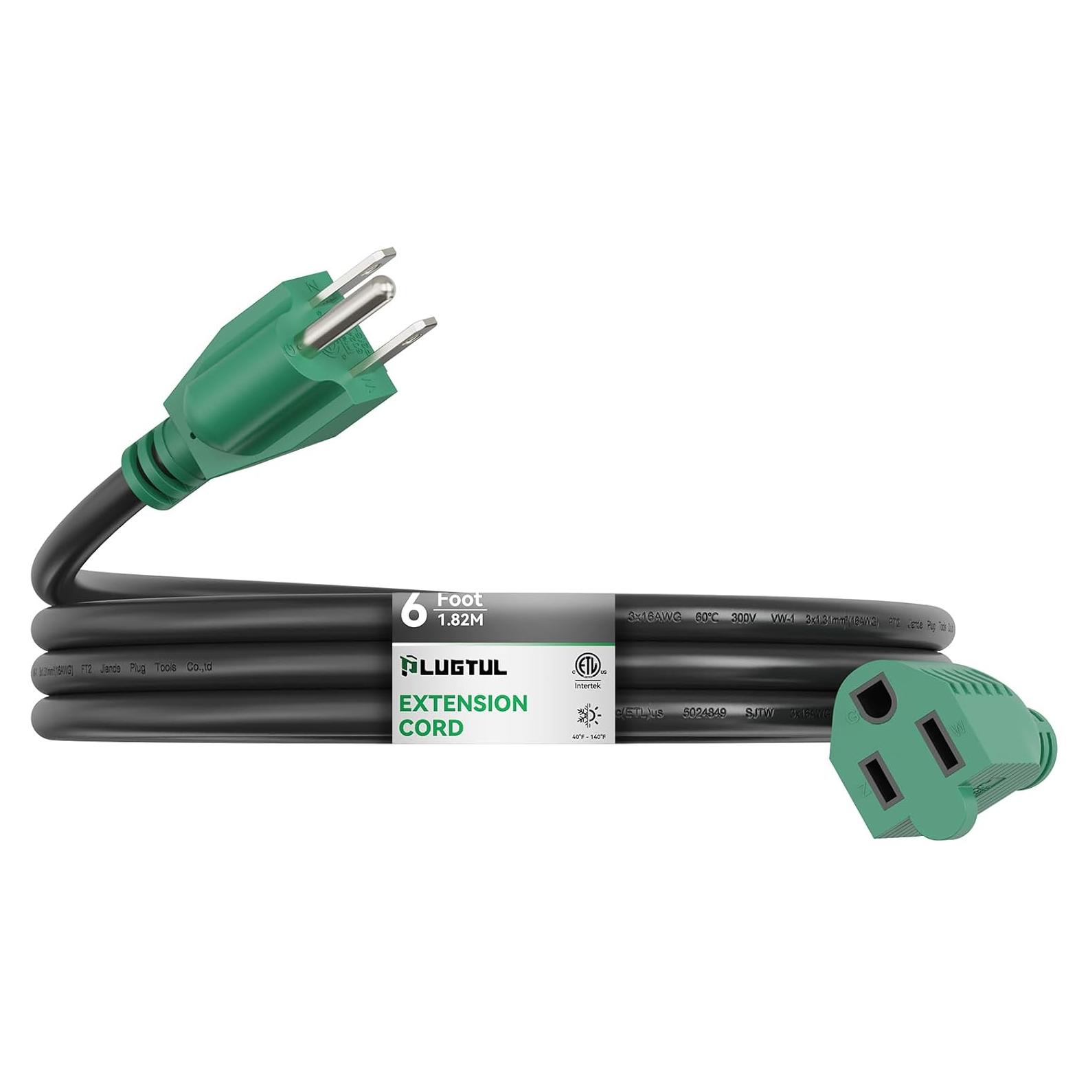 Cable de Extensión Impermeable 1.83 m PLUGTUL 16/3 13A