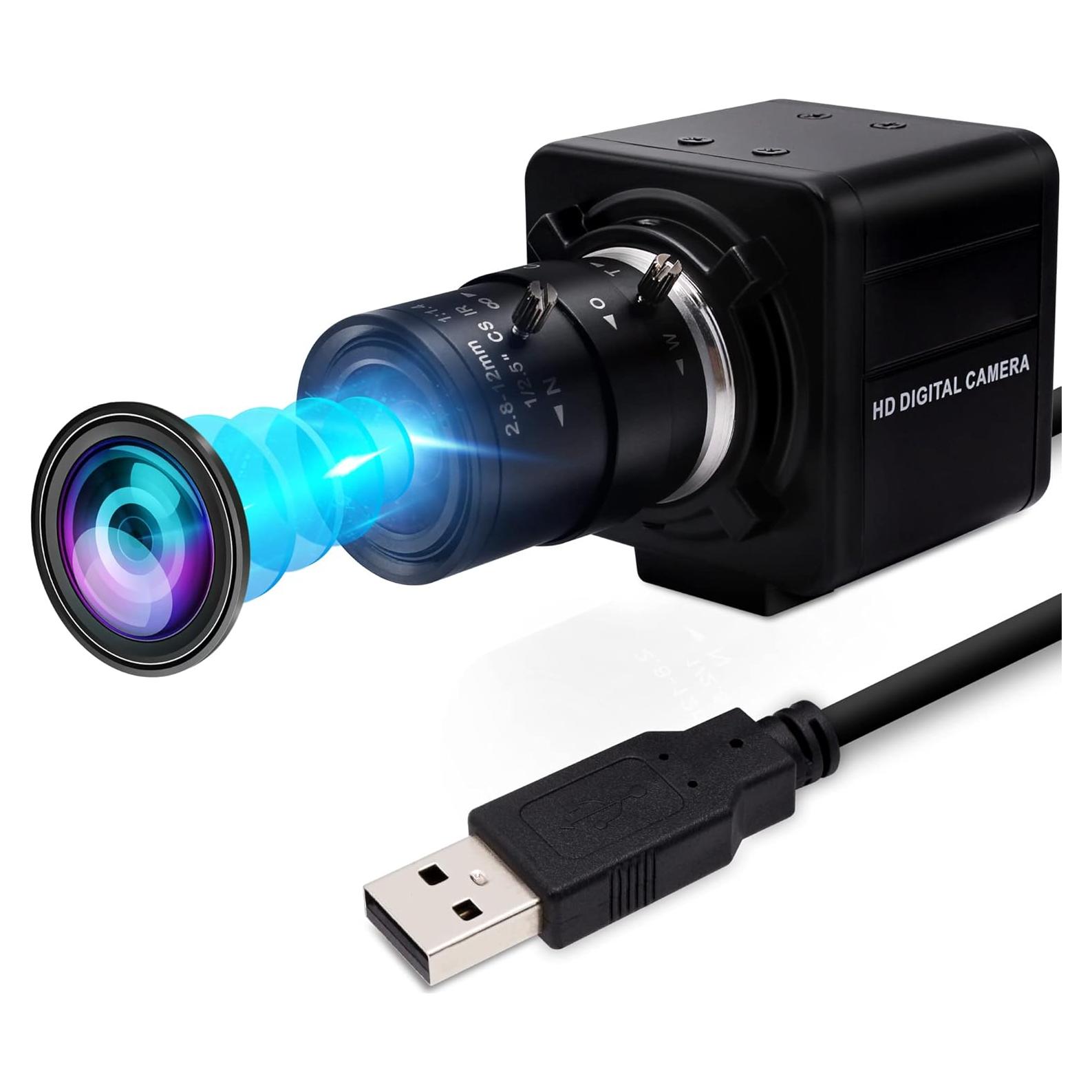 Cámara USB 1080P IFWATER 260fps Lente Zoom 2.8-12mm