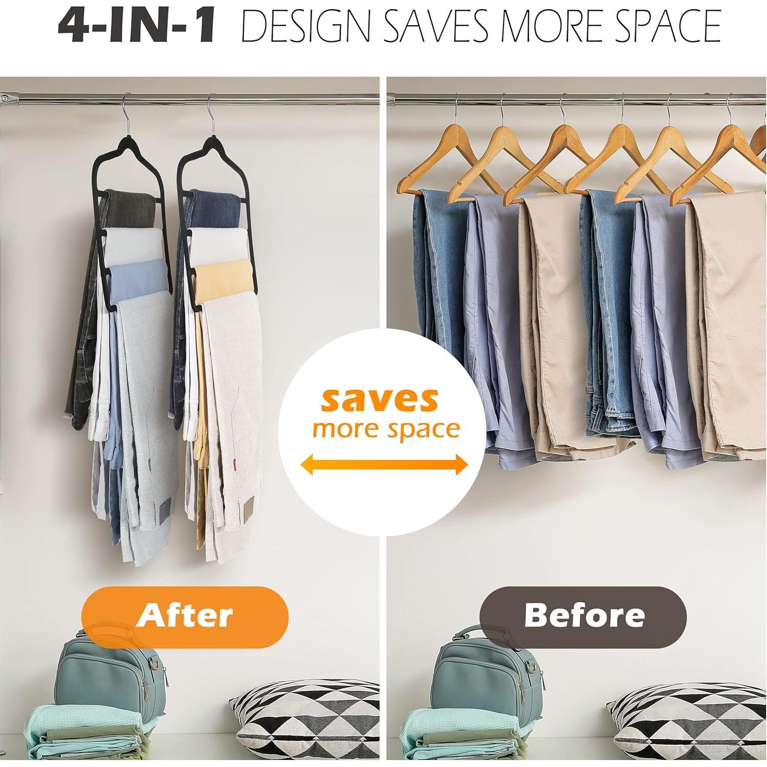 Perchas de Terciopelo Myfolrena para Pantalones - 3 Unidades