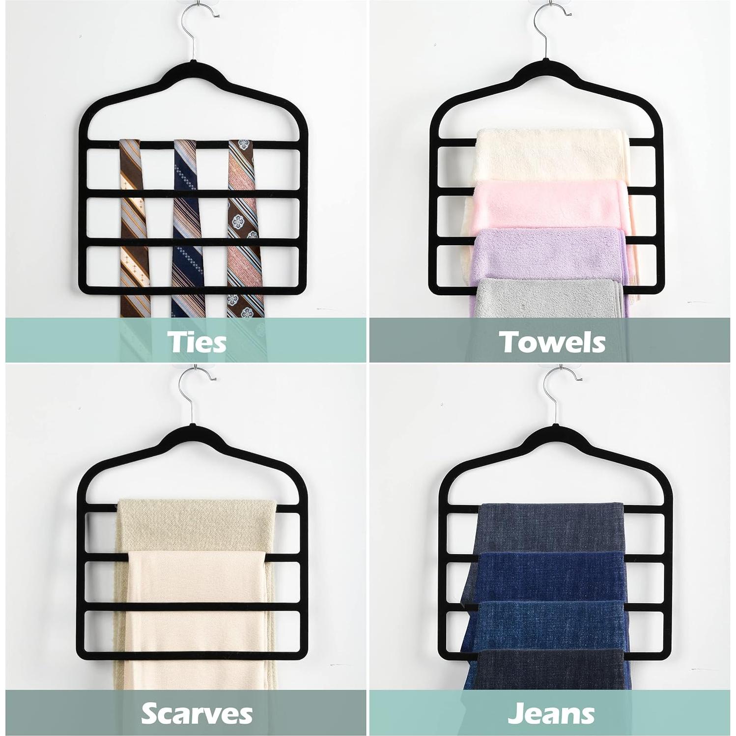 Perchas de Terciopelo Myfolrena para Pantalones - 3 Unidades