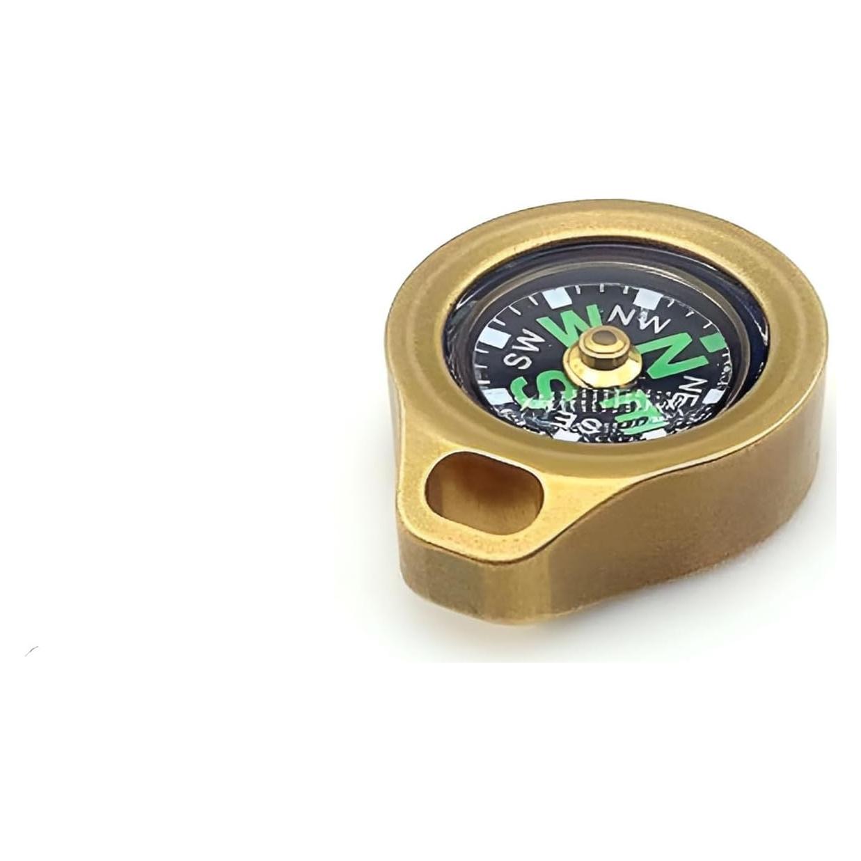 Brújula de bolsillo Dr.Metalleung de latón dorado EDC