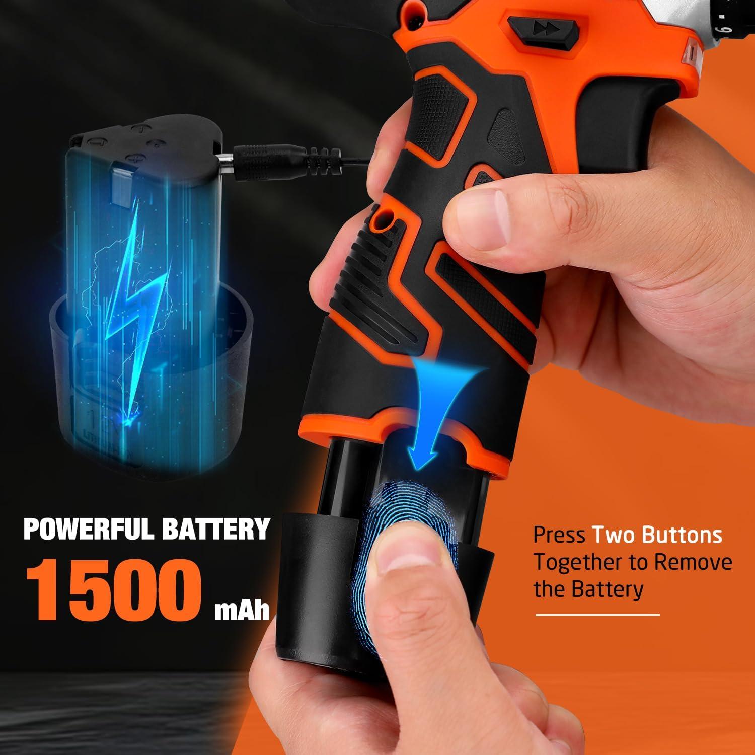 Juego de Herramientas 255 Piezas YingQu con Taladro 12V